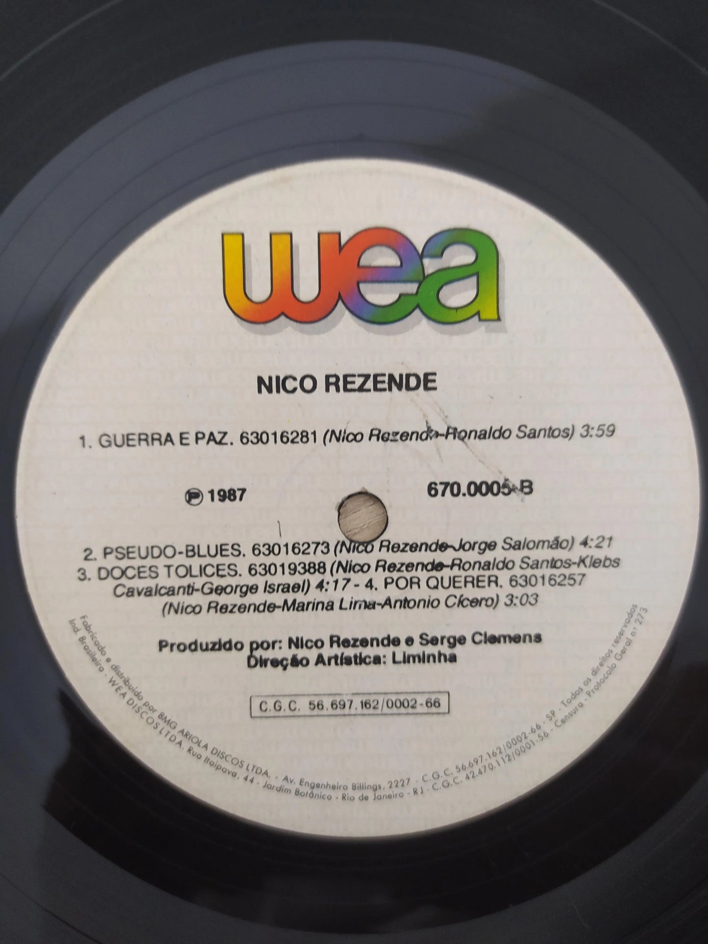 Lp Vinil Nico Rezende 1987 Com Encarte