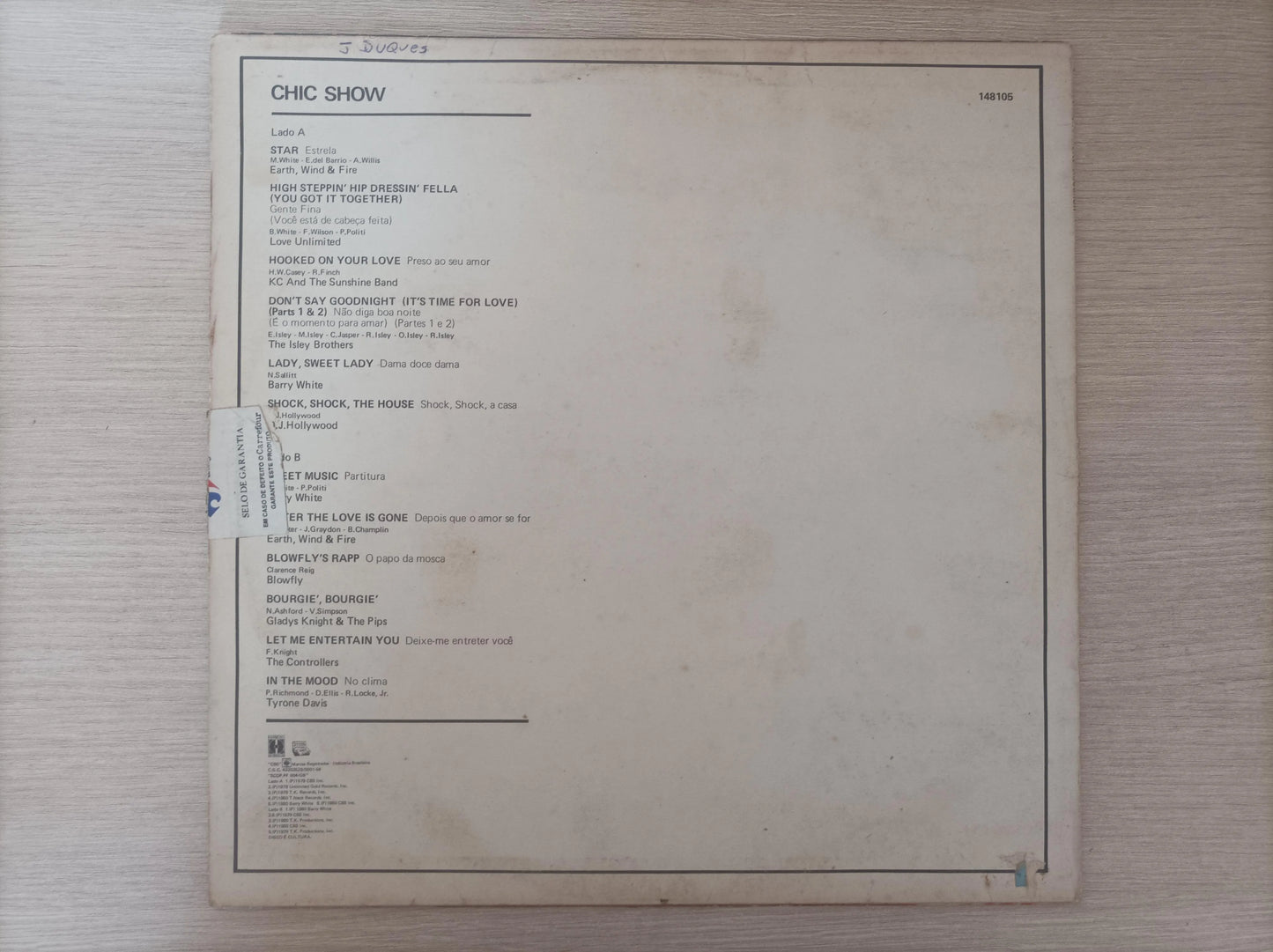 Lp Vinil Chic Show