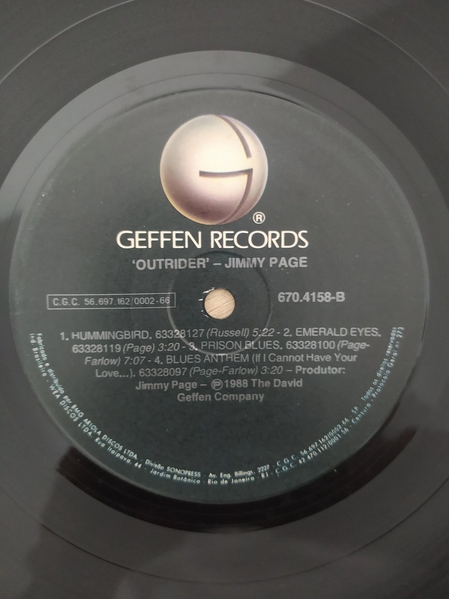 Lp Vinil Jimmy Page Outrider Com Encarte