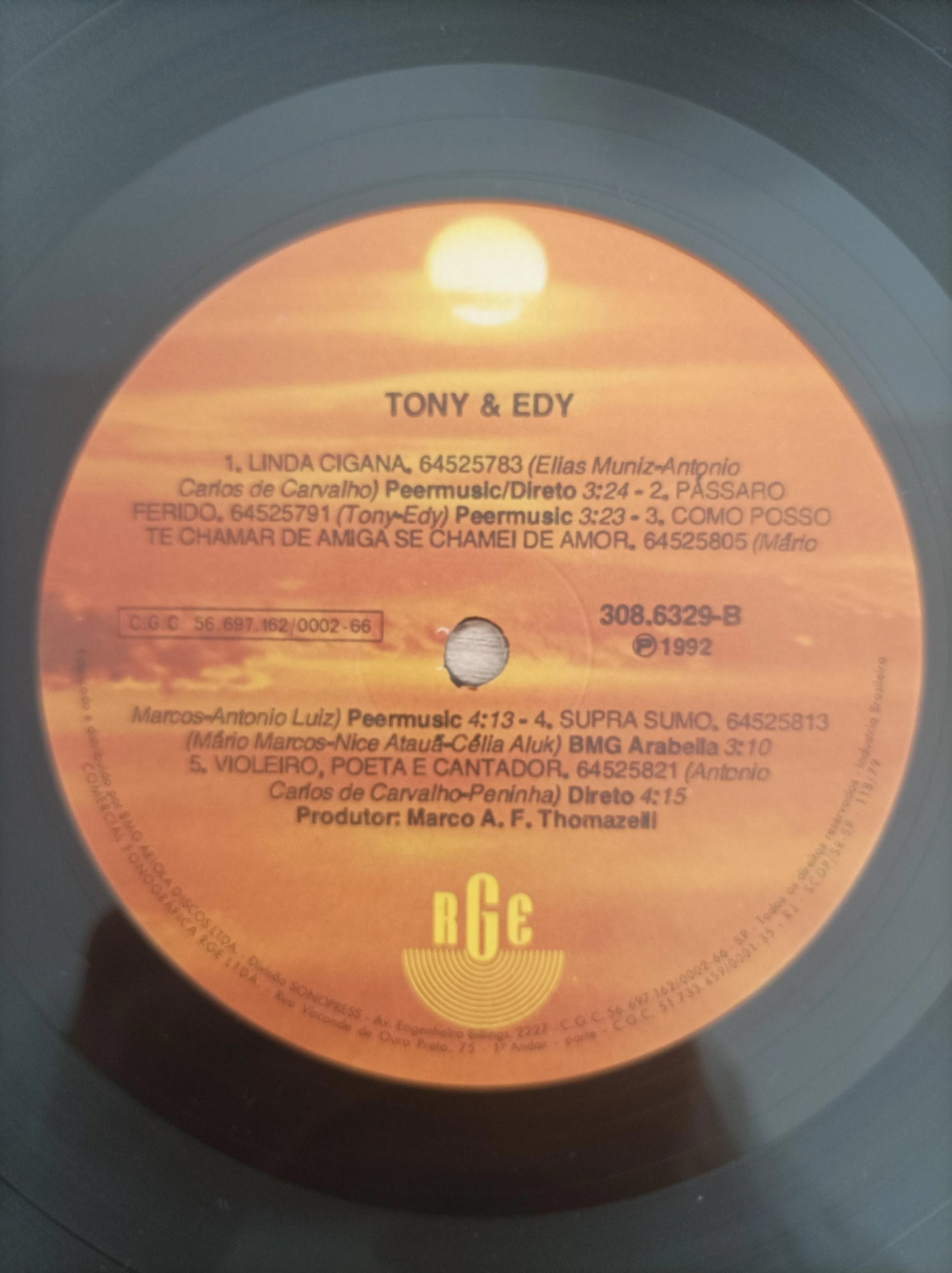 Lp Vinil Tony e Edy
