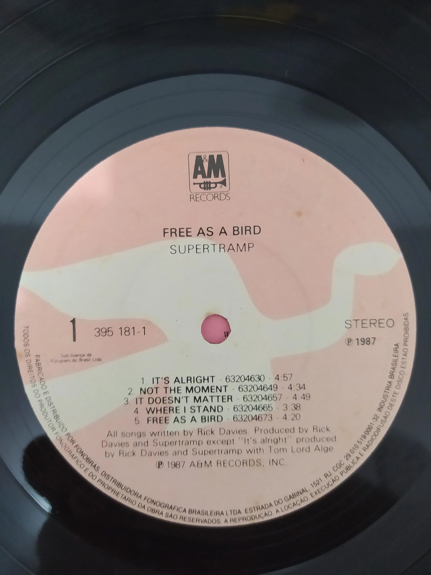 Lp Vinil Supertramp Free As A Bird Com Encarte