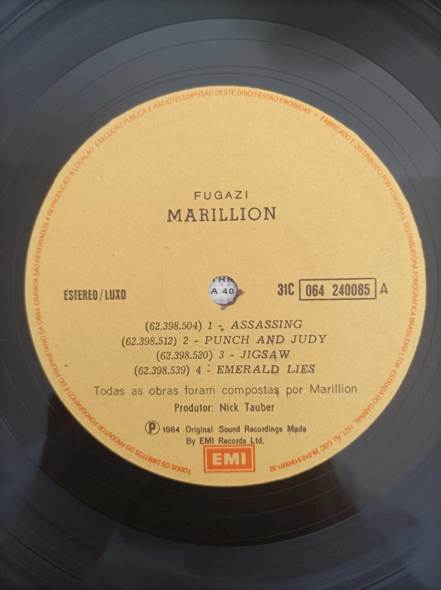 Lp Vinil Marillion Fugazi Com Encarte