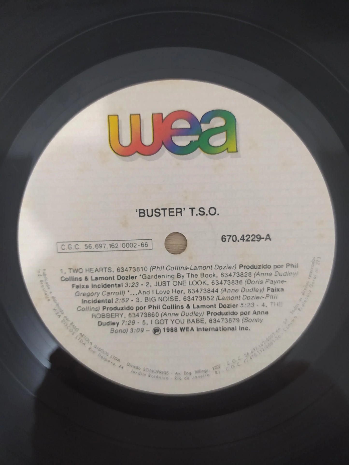 Disco Vinil Buster Phil Collins A