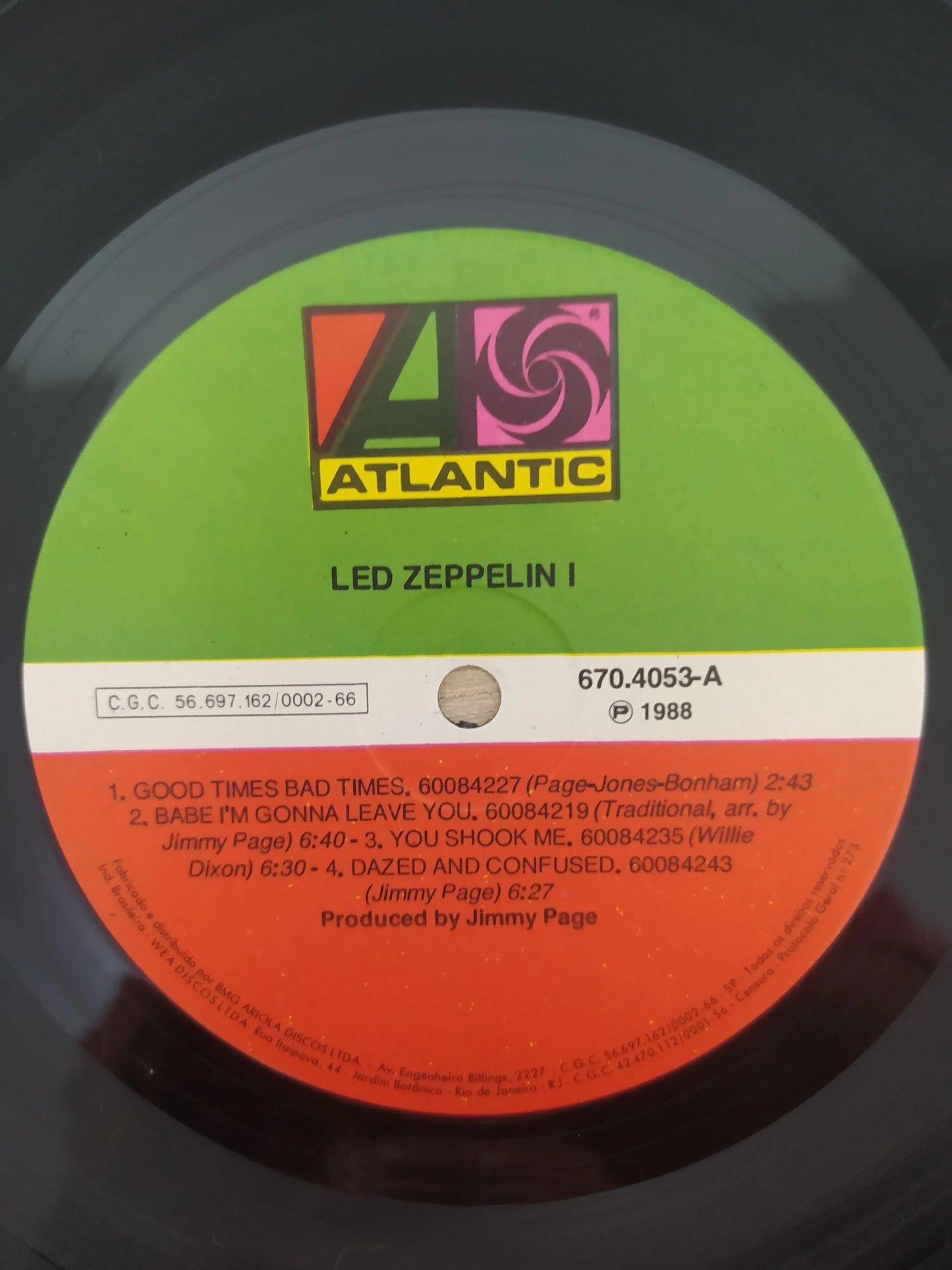 Lp Vinil Led Zeppelin Primeiro Good Times Bad Times