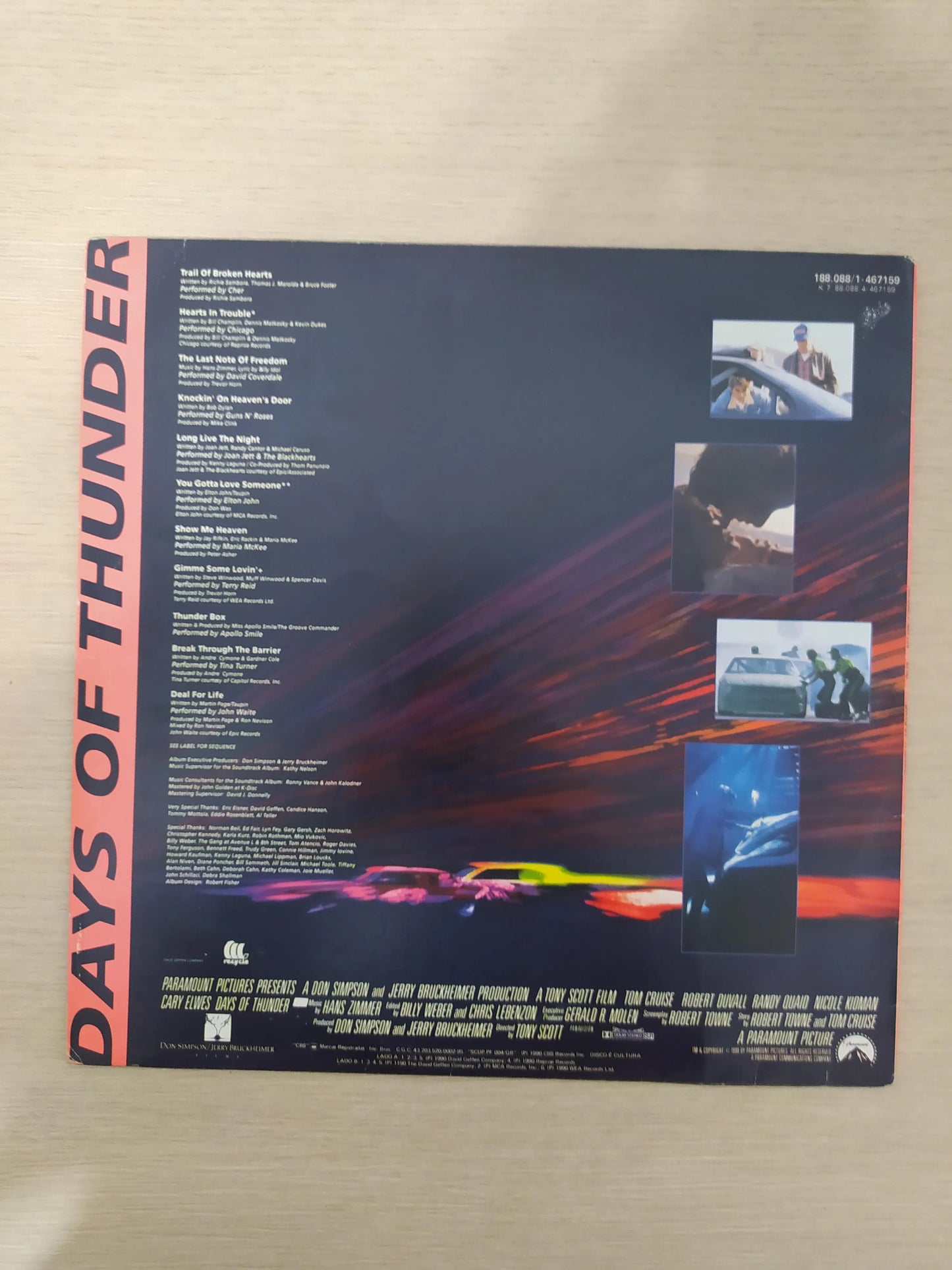 Disco Vinil Days Of Thunder A