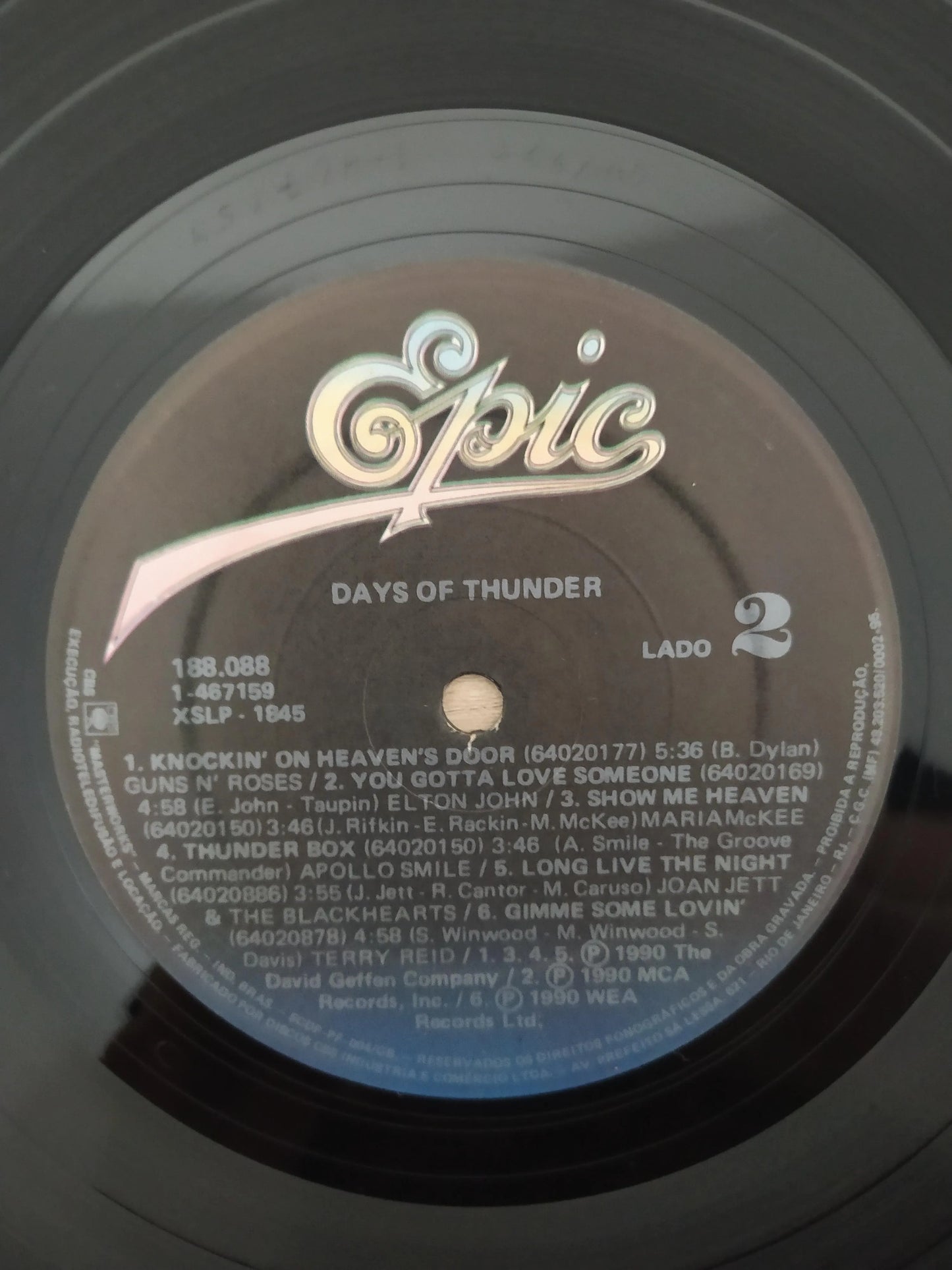 Disco Vinil Days Of Thunder A