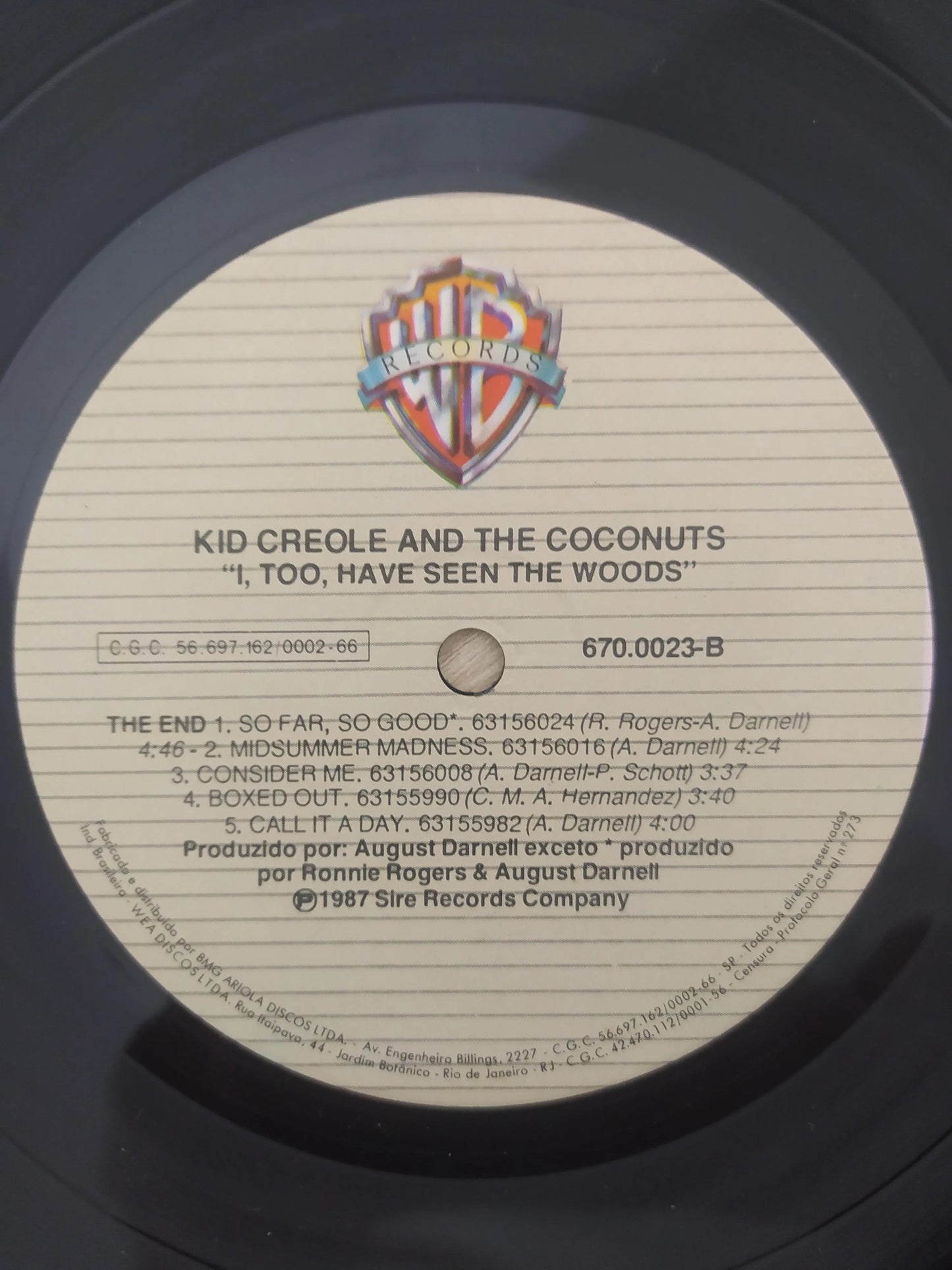 Lp Vinil Kid Creole And The Coconuts I, Too, Have Seen The Woods Com Encarte