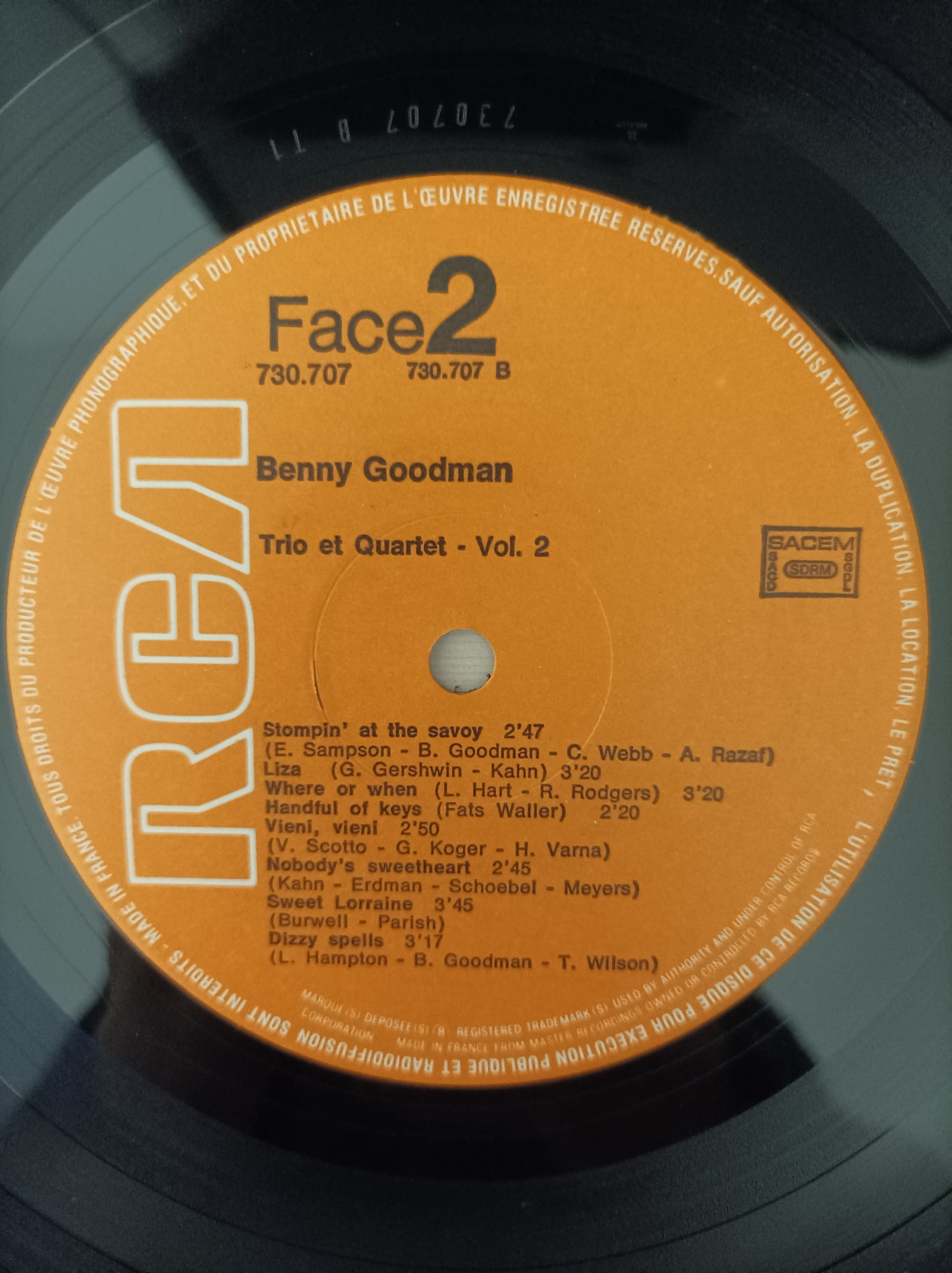 Lp Vinil Benny Goodman Trio et Quartet Vol. 2 Importado