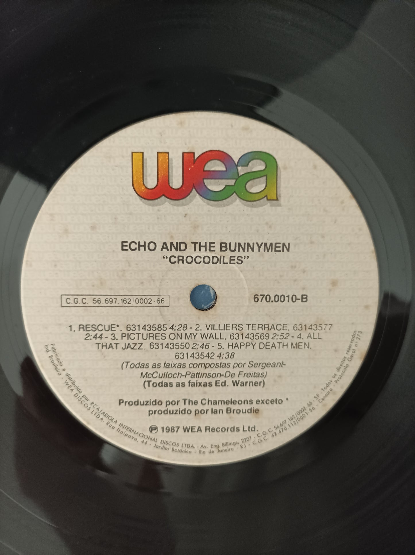Lp Vinil Echo & The Bunnymen Crocodiles Com encarte