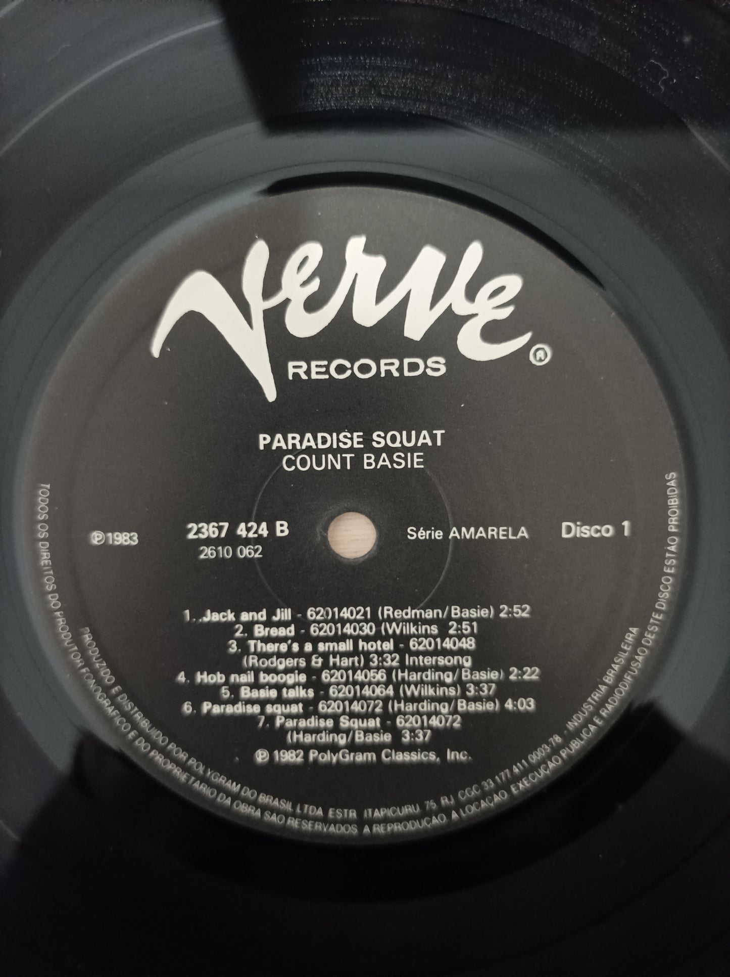 Lp Vinil Count Basie Paradise Squat Duplo