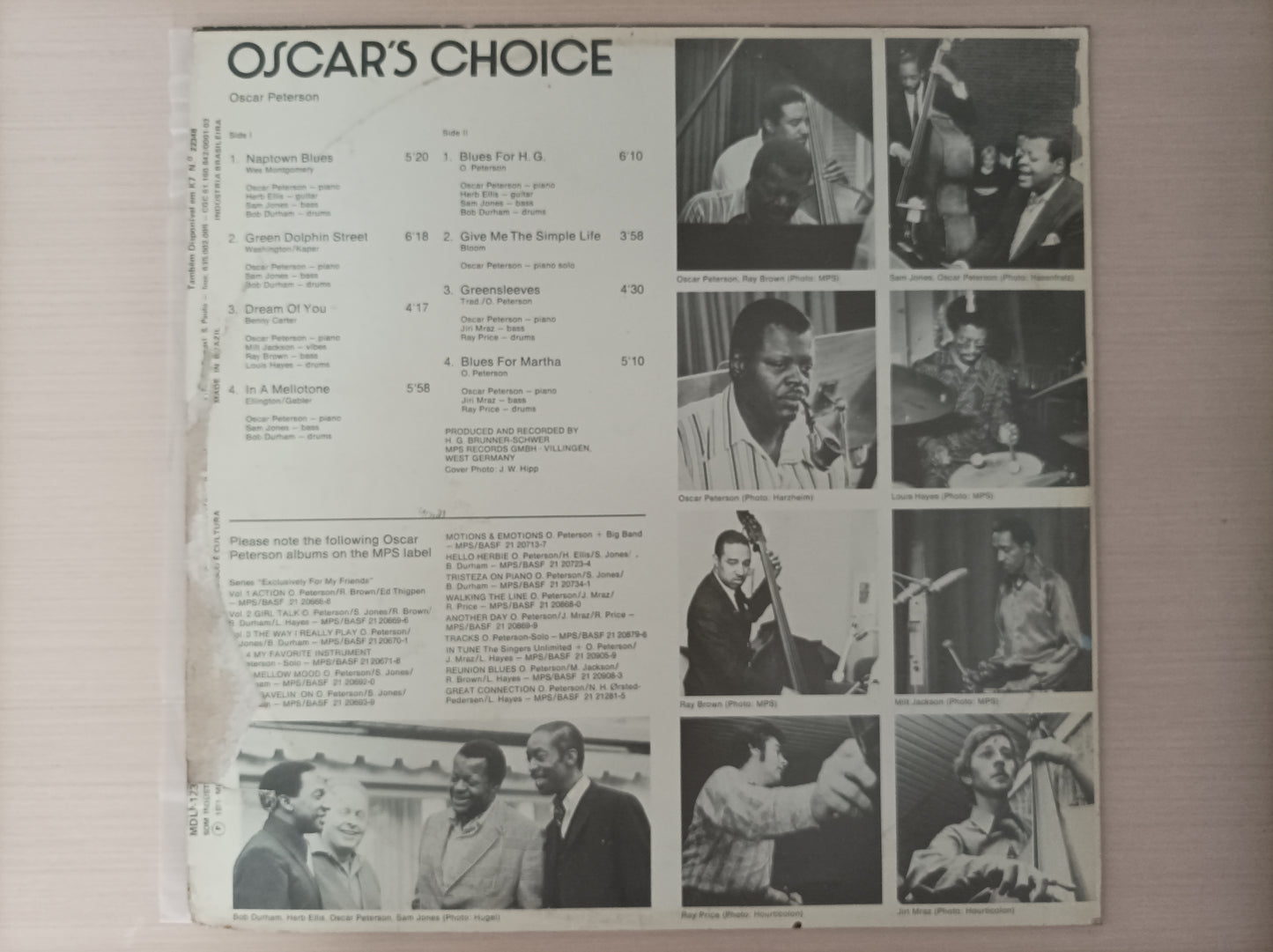 Lp Vinil Oscar Peterson Oscar's choice