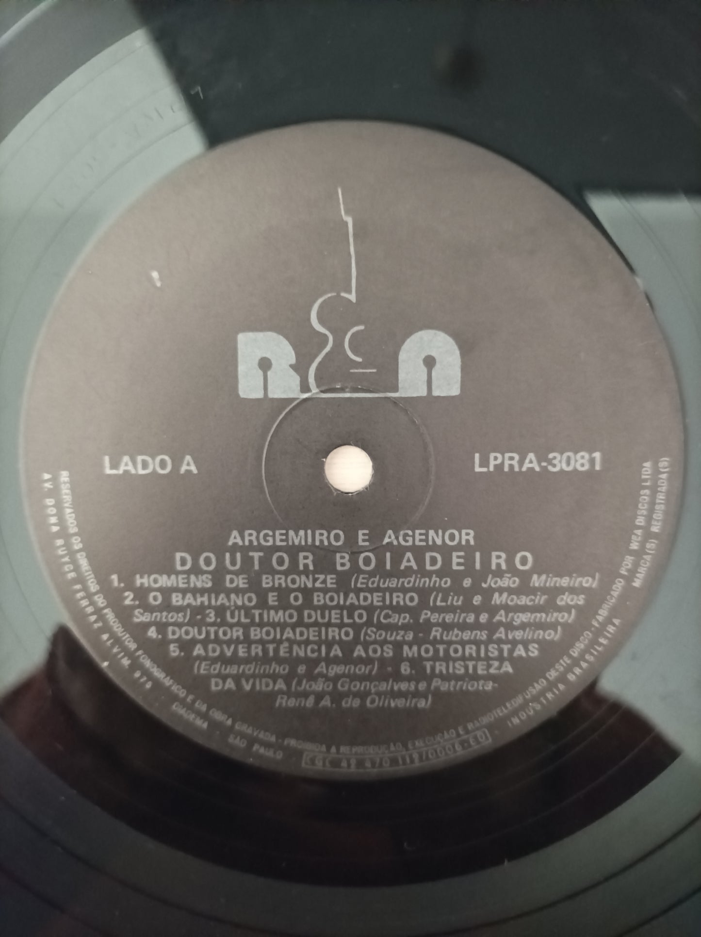 Lp Vinil Argemiro & Agenor Doutor Boiadeiro