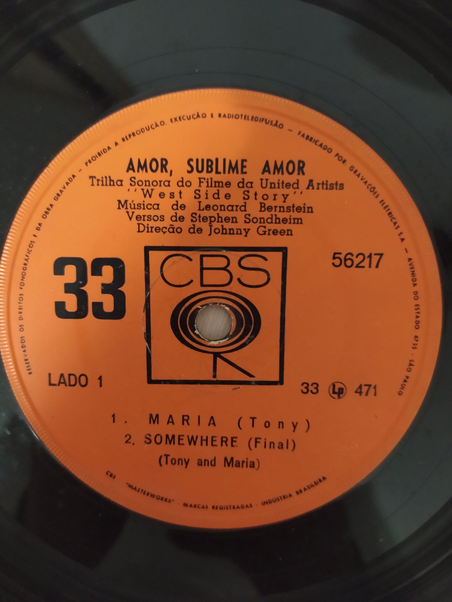 Lp Vinil Compacto West Side Story Amor, Sublime Amor