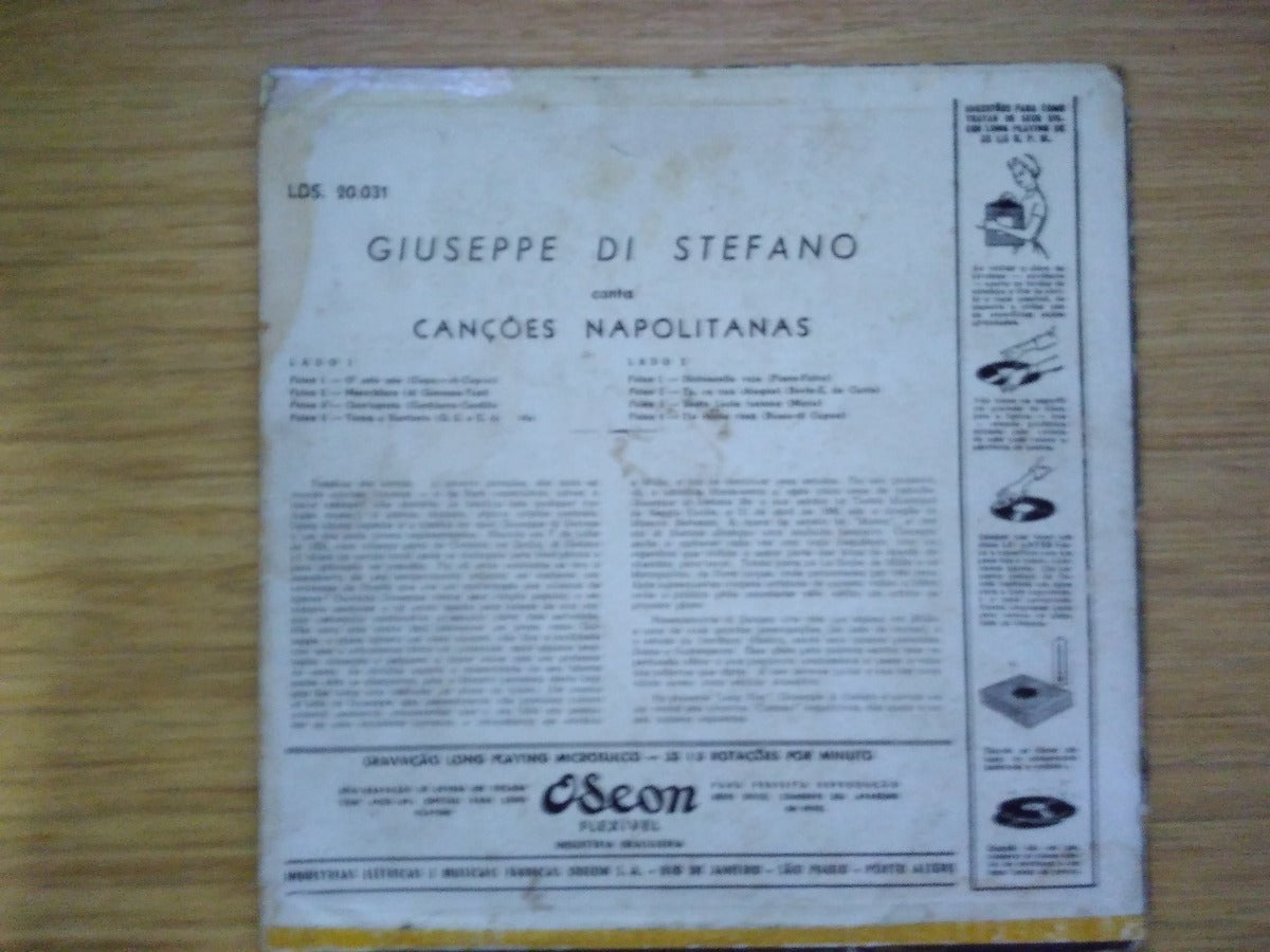 Lp Vinil Giuseppe Di Stefano Canta Canções Napolitanas