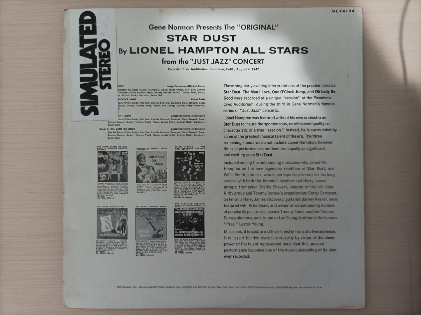 Lp Vinil Lionel Hampton Stardust