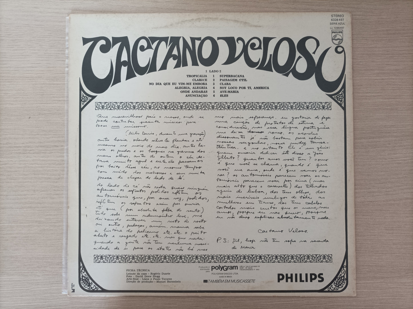 Lp Vinil Caetano Veloso 1967