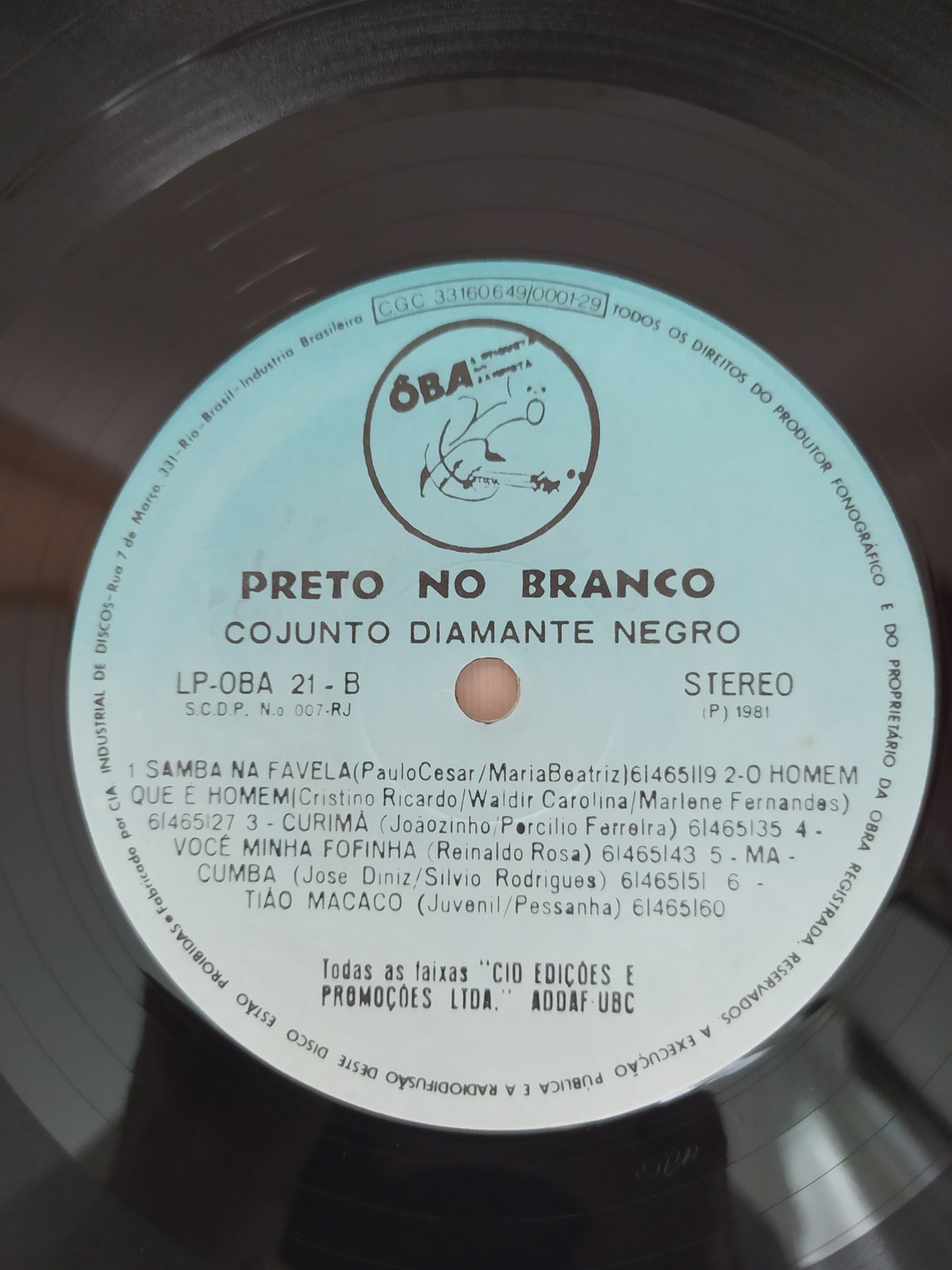 Lp Vinil Conjunto Diamante Negro Preto No Branco