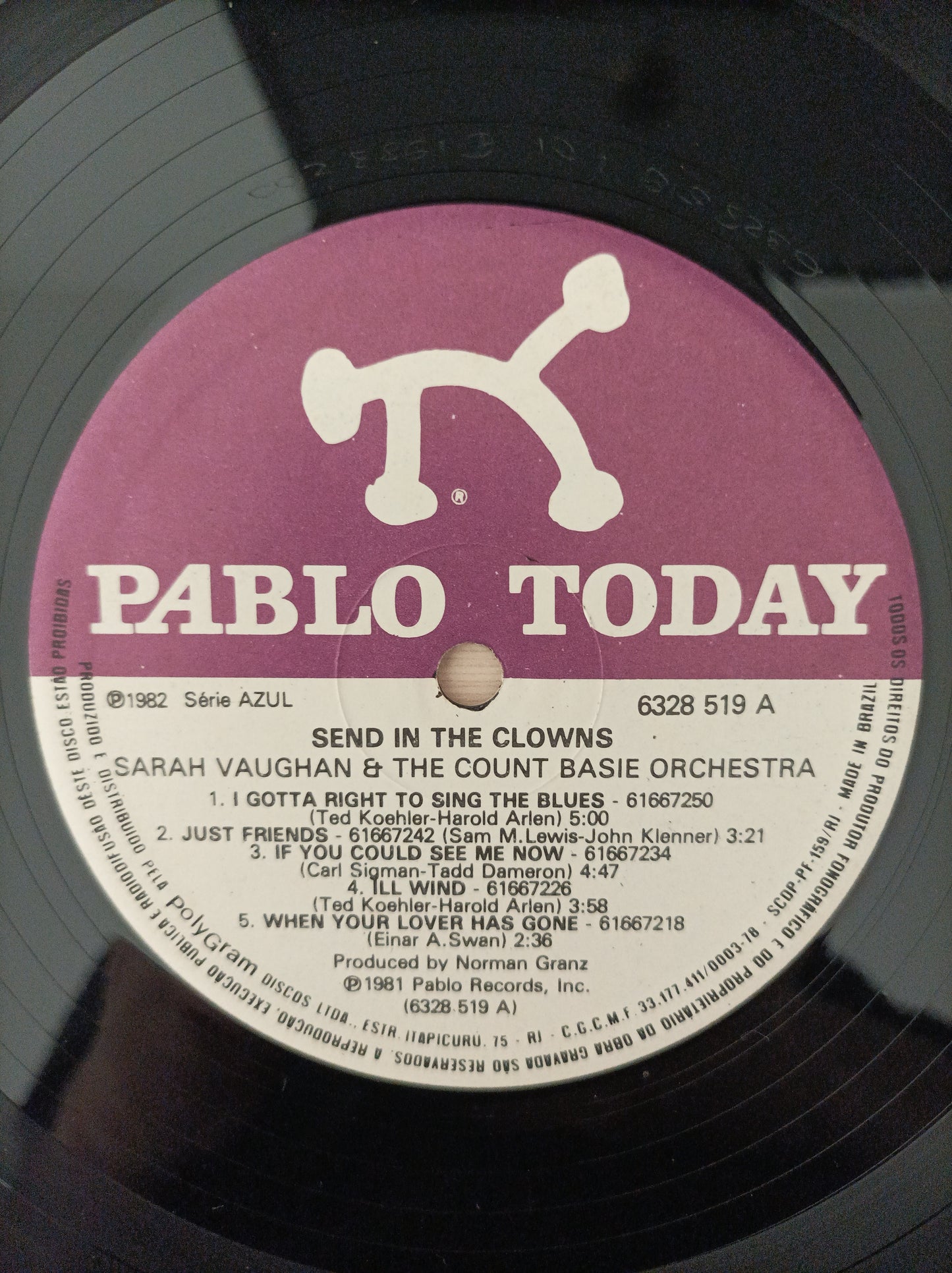 Lp Vinil Sarah Vaughan and Count Basie Send in the Clowns