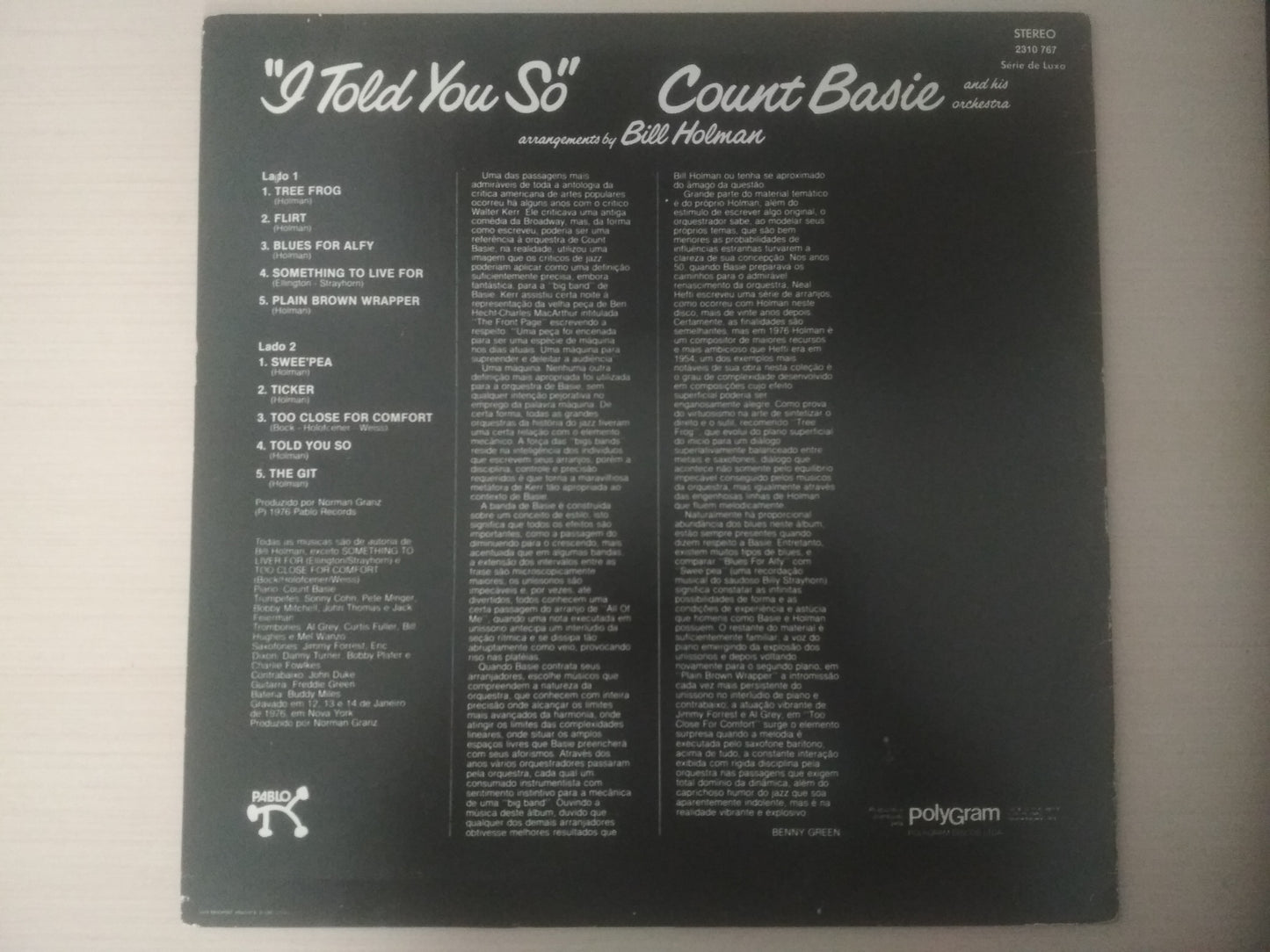 Lp Vinil Count Basie I Told You So