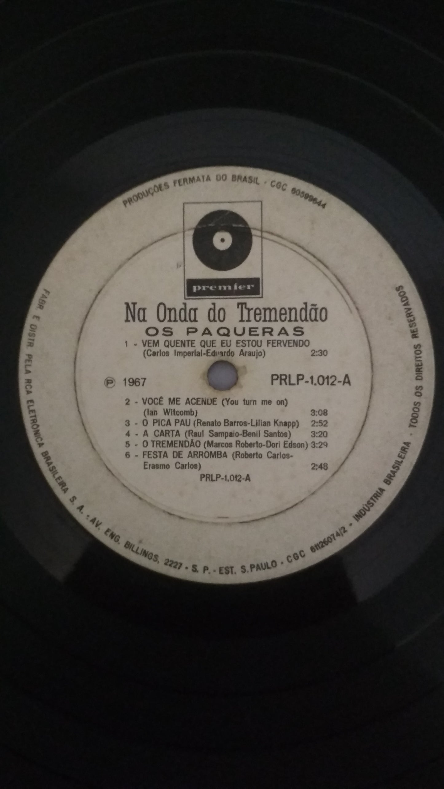 Lp Vinil Os Paqueras Na onda do tremendão