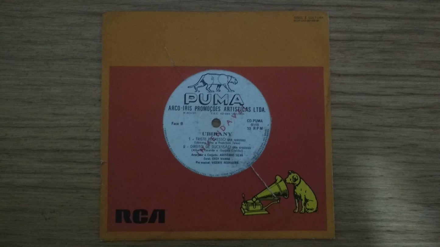 Lp Vinil Compacto Ubirany Chorei no banho