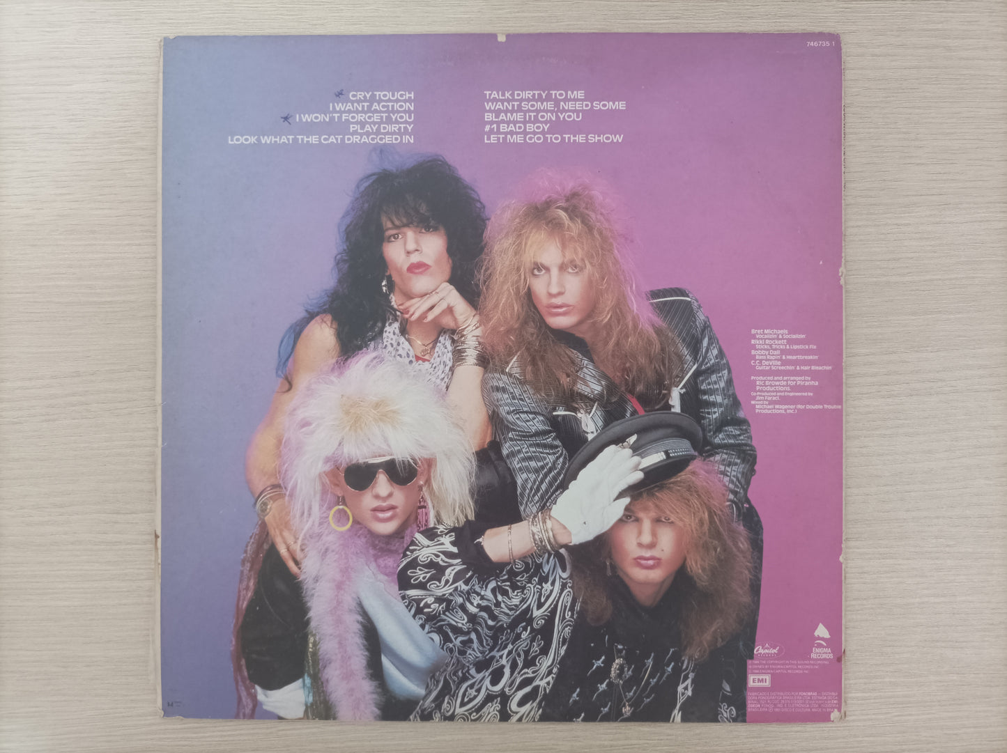 Lp Vinil Poison Look what the Cat Dragged In Com encarte