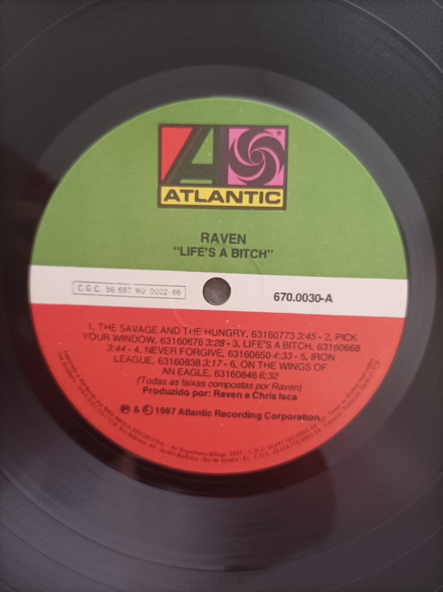 Lp Vinil Raven Life's a bitch Com encarte