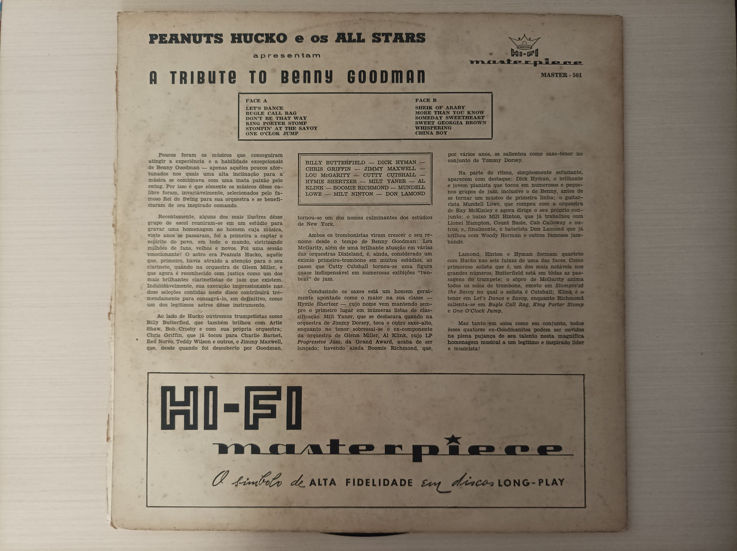 Lp Vinil Benny Goodman A tribute to