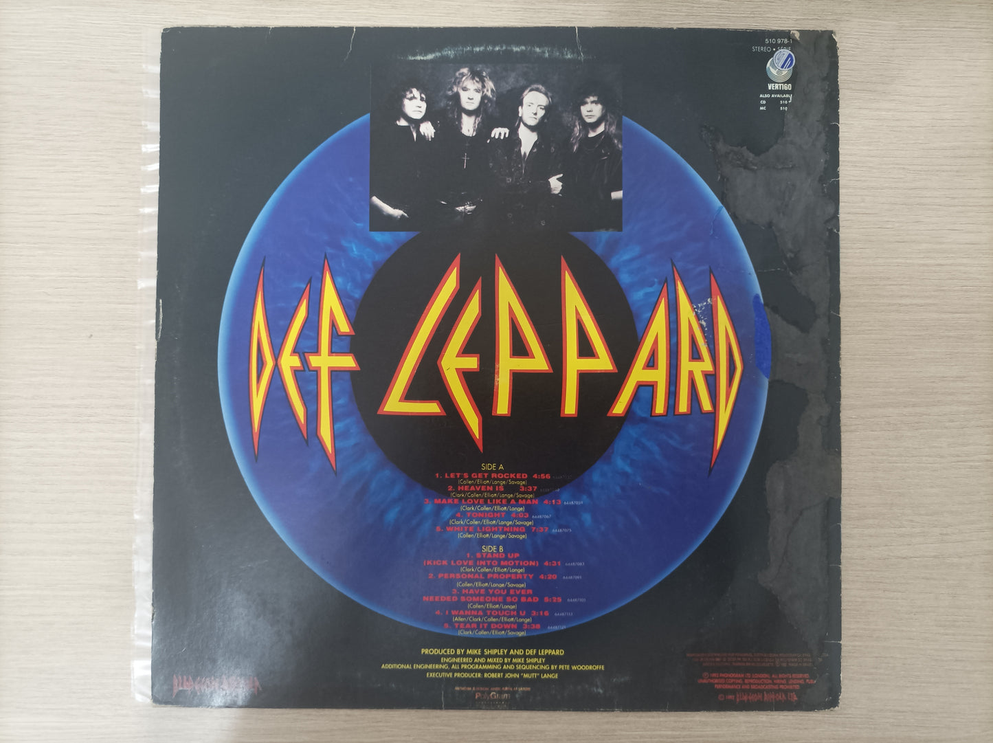 Lp Vinil Def Leppard Adrenalize Com encarte