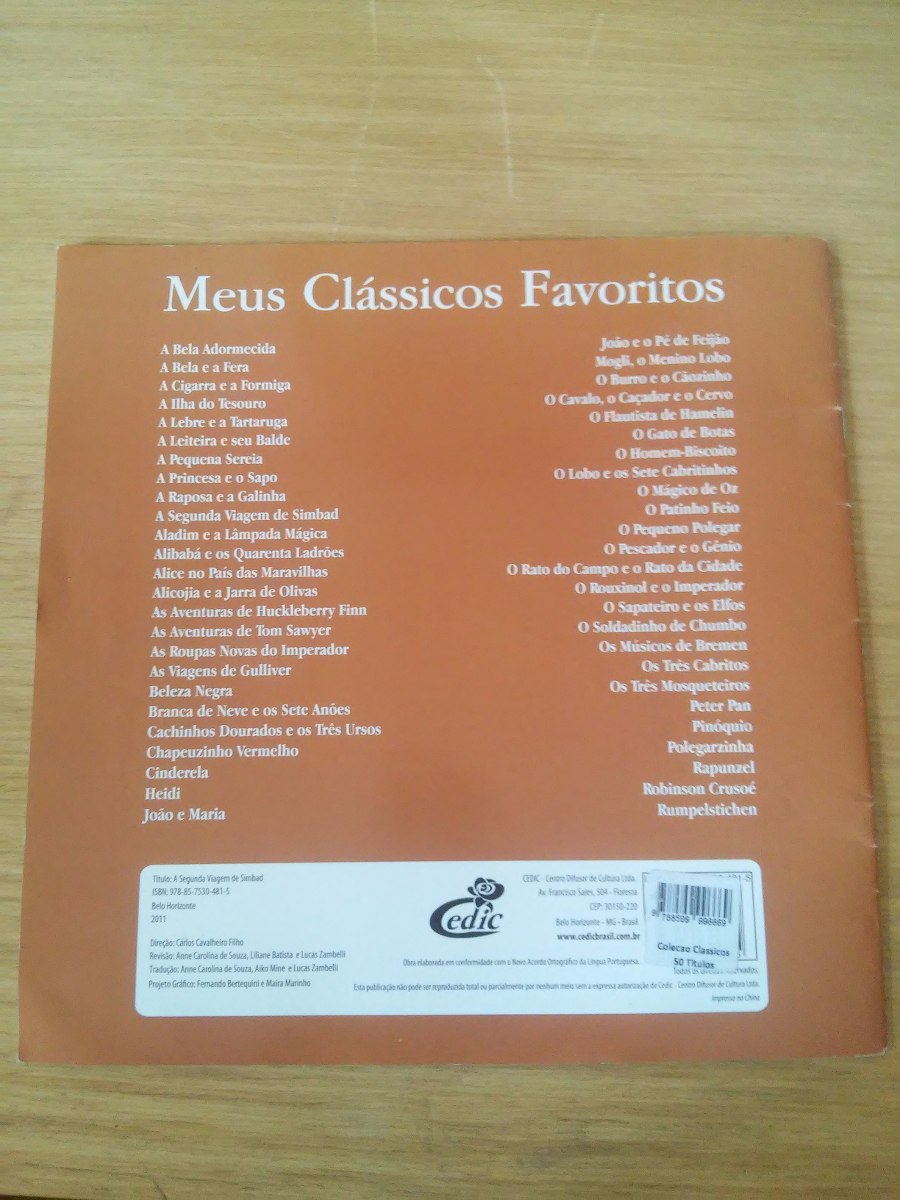 Livro Infantil A Segunda Viagem De Simbad
