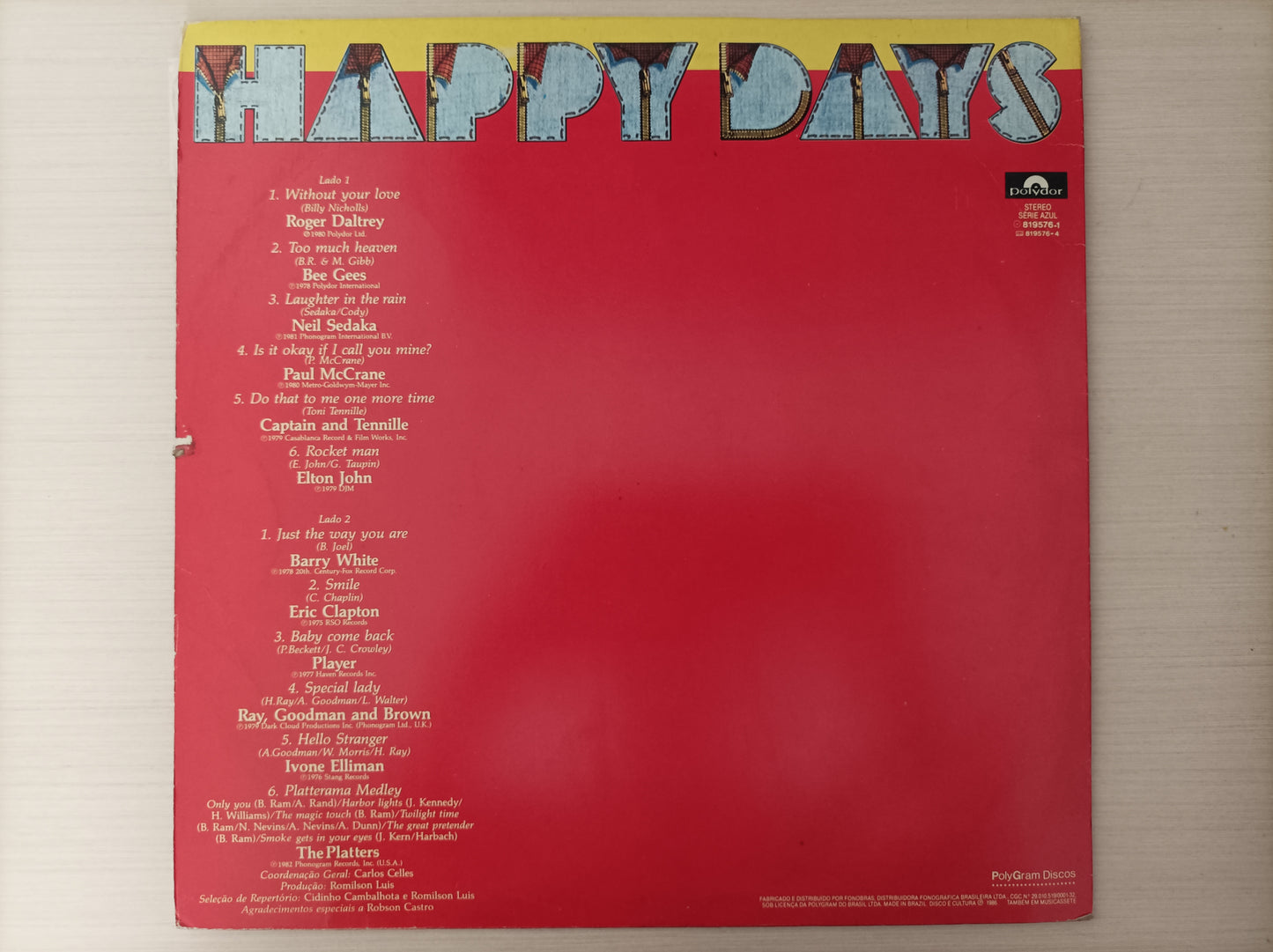 Lp Vinil Happy Days