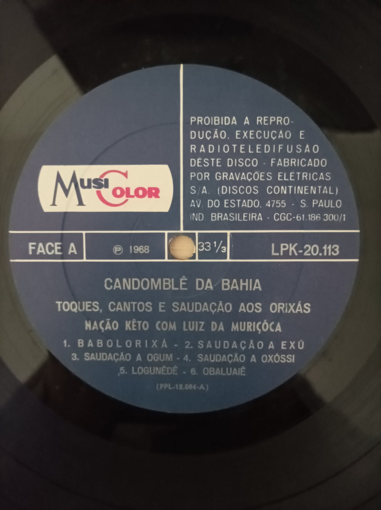 Lp Vinil Luiz Da Muriçoca Candomblé Da Bahia