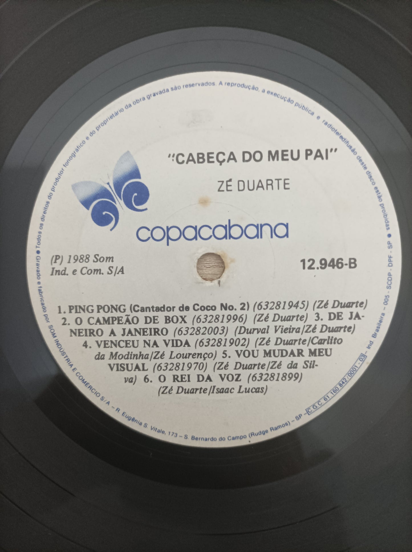 Lp Vinil Zé Duarte Cabeça do meu pai