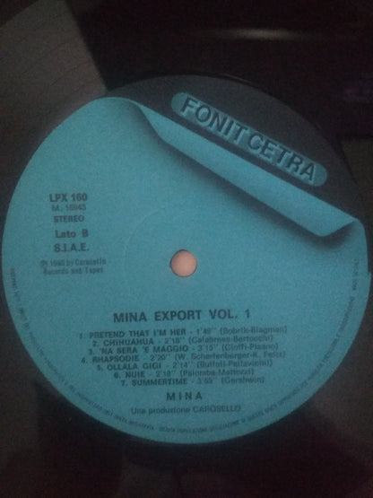 Lp Vinil Mina Export Vol. 1 Importado