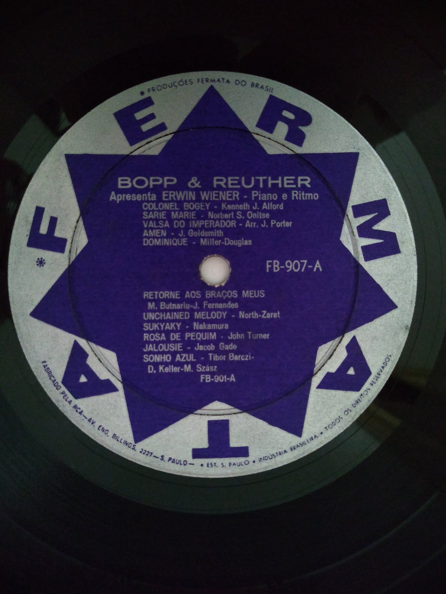 Lp Vinil Erwin Wiener Seleções Dançantes
