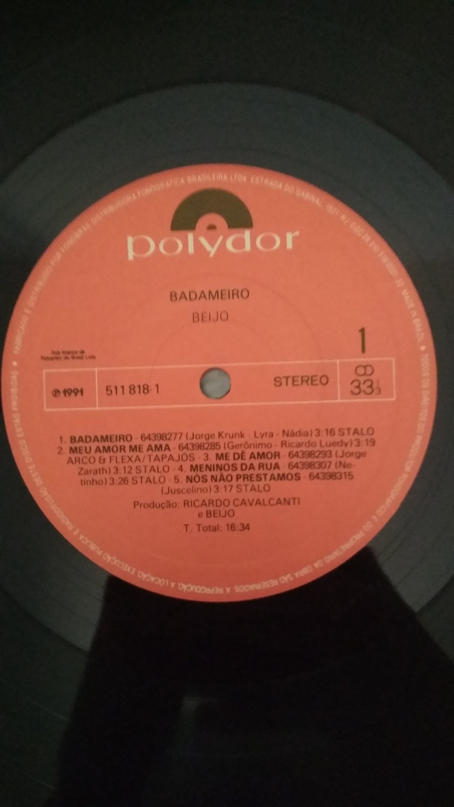 Lp Vinil Beijo Badameiro