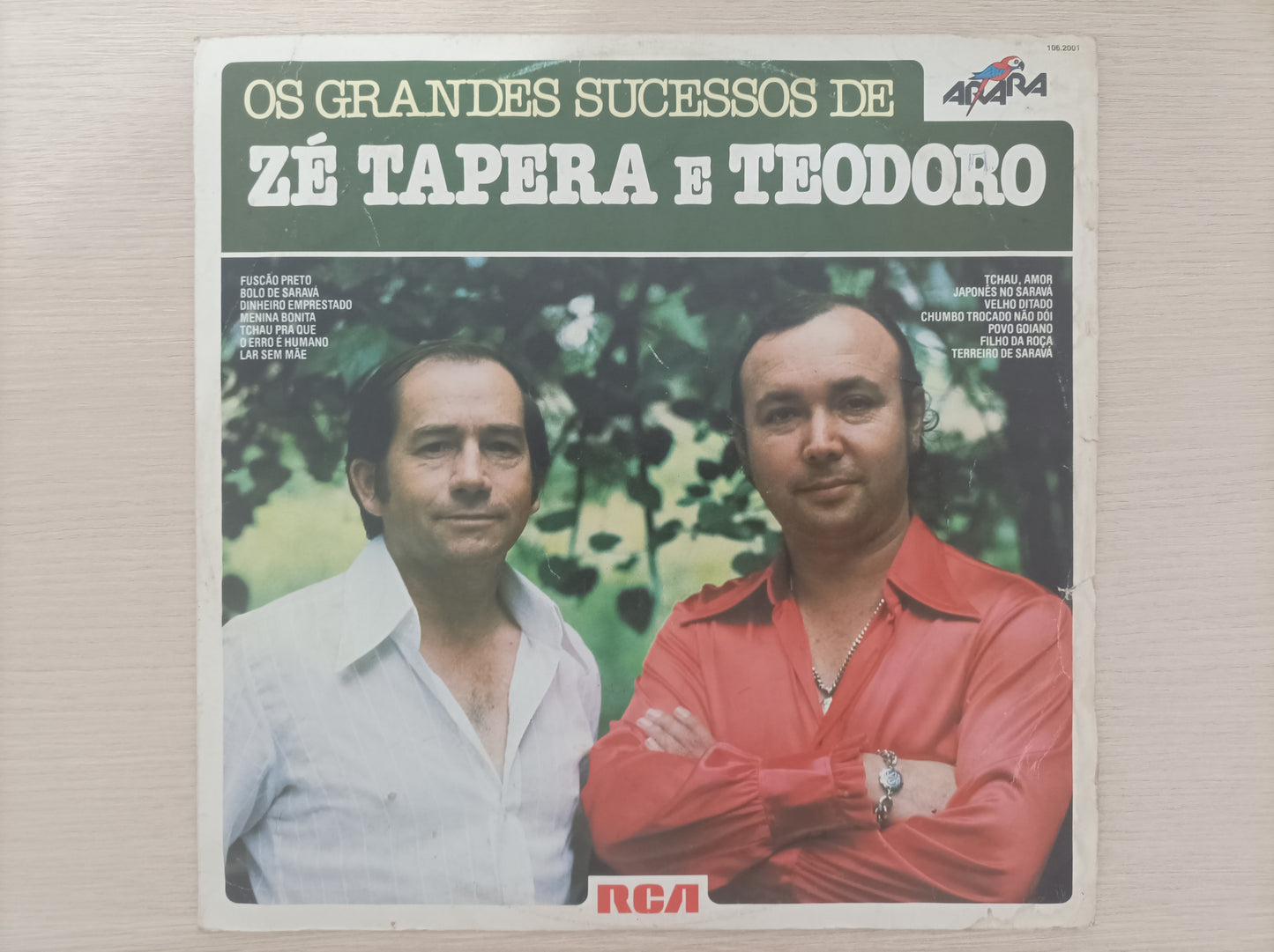 Lp Vinil Zé Tapera e Teodoro Os grandes sucessos de