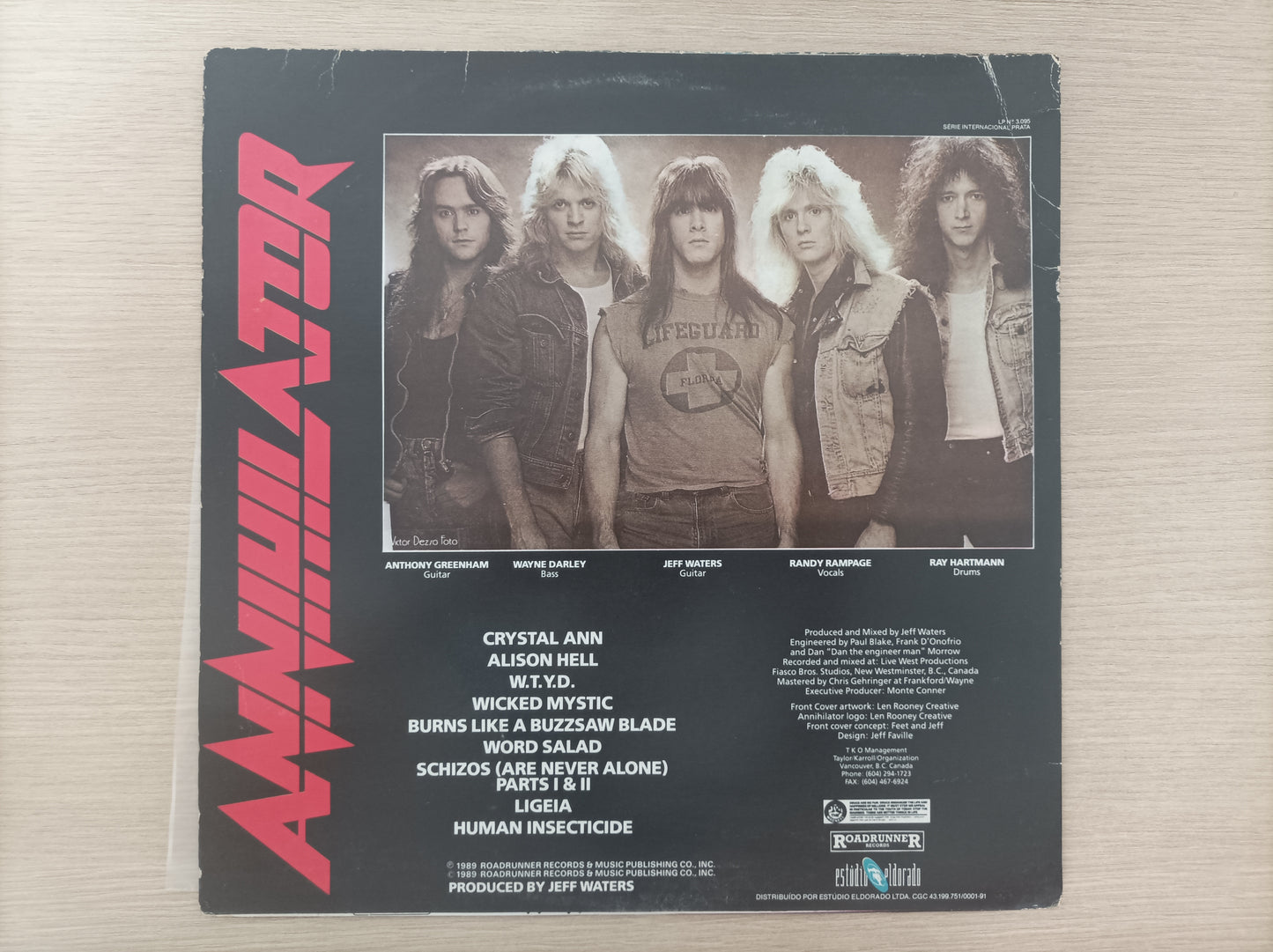 Lp Vinil Annihilator Alice in Hell Com encarte