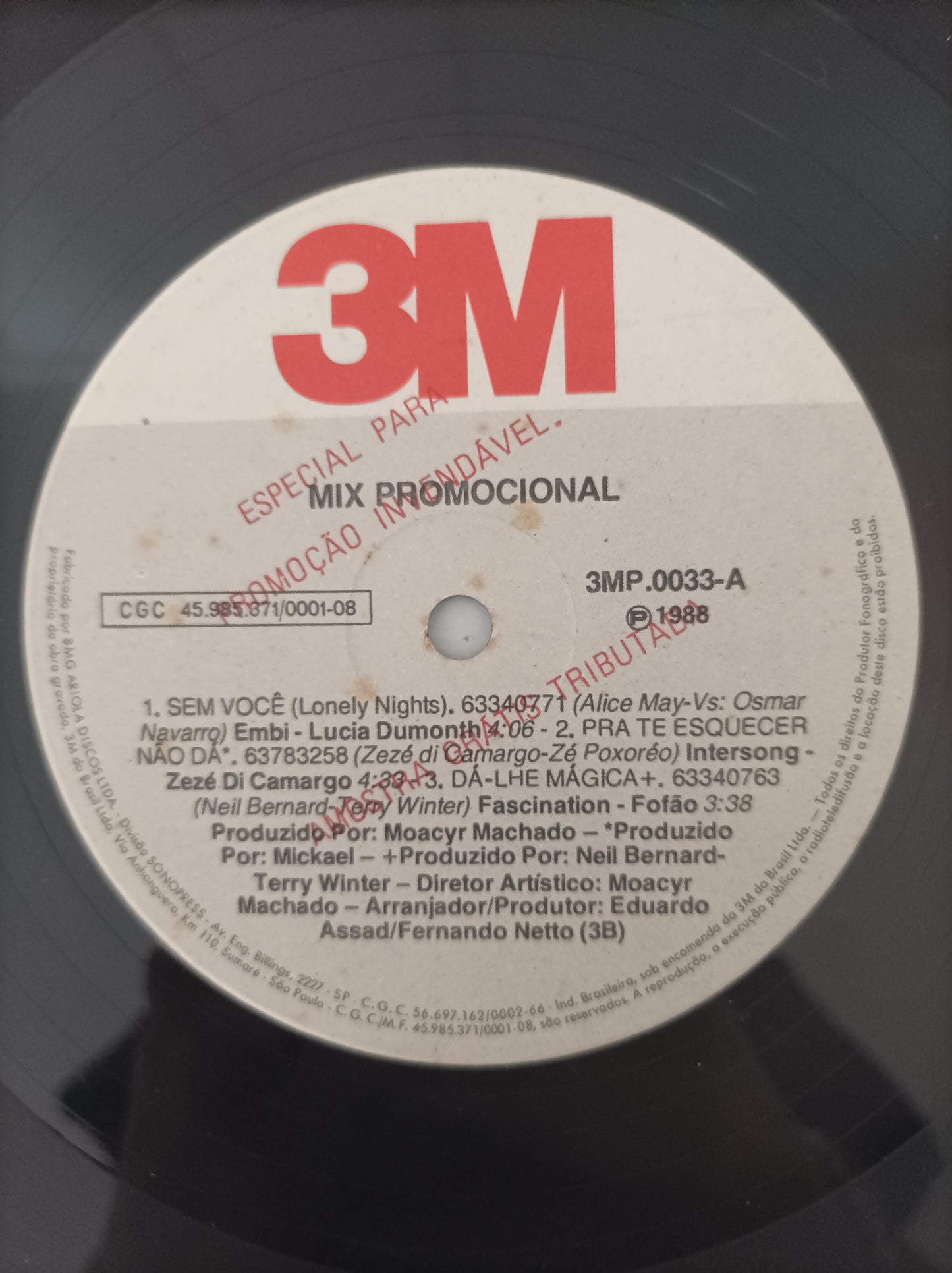 Lp Vinil Mix Promocional Sem você / Pra te esquecer não dá