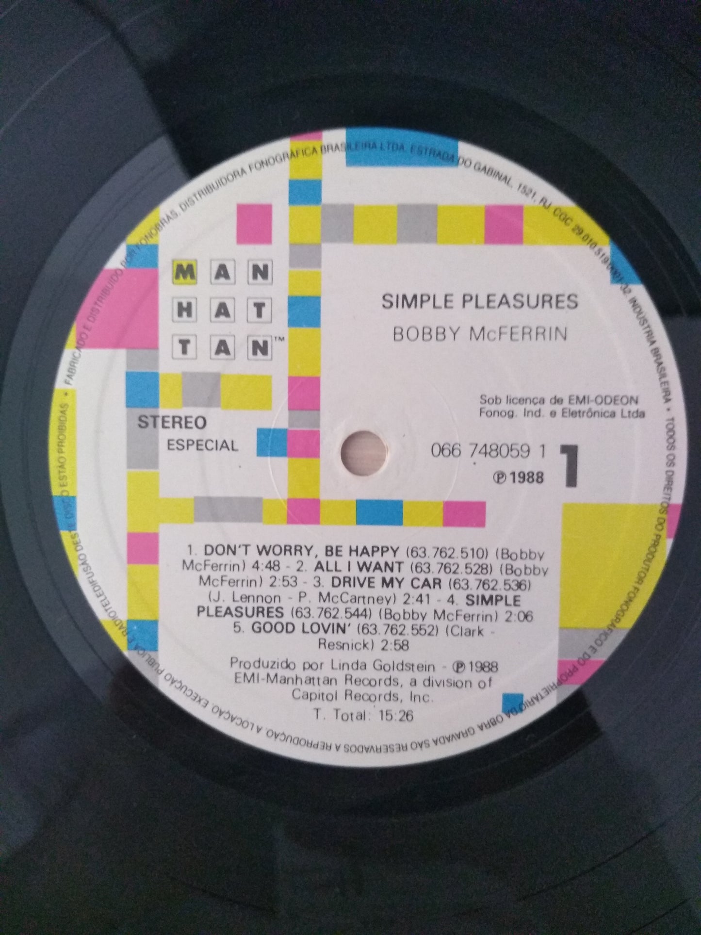 Lp Vinil Bobby McFerrin Simple Preasures