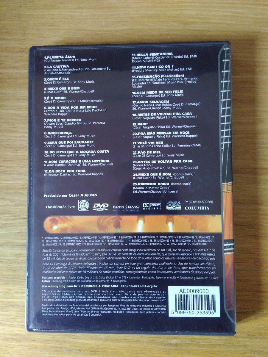 DVD - Zezé Di Camargo e Luciano Estrelas Brasil