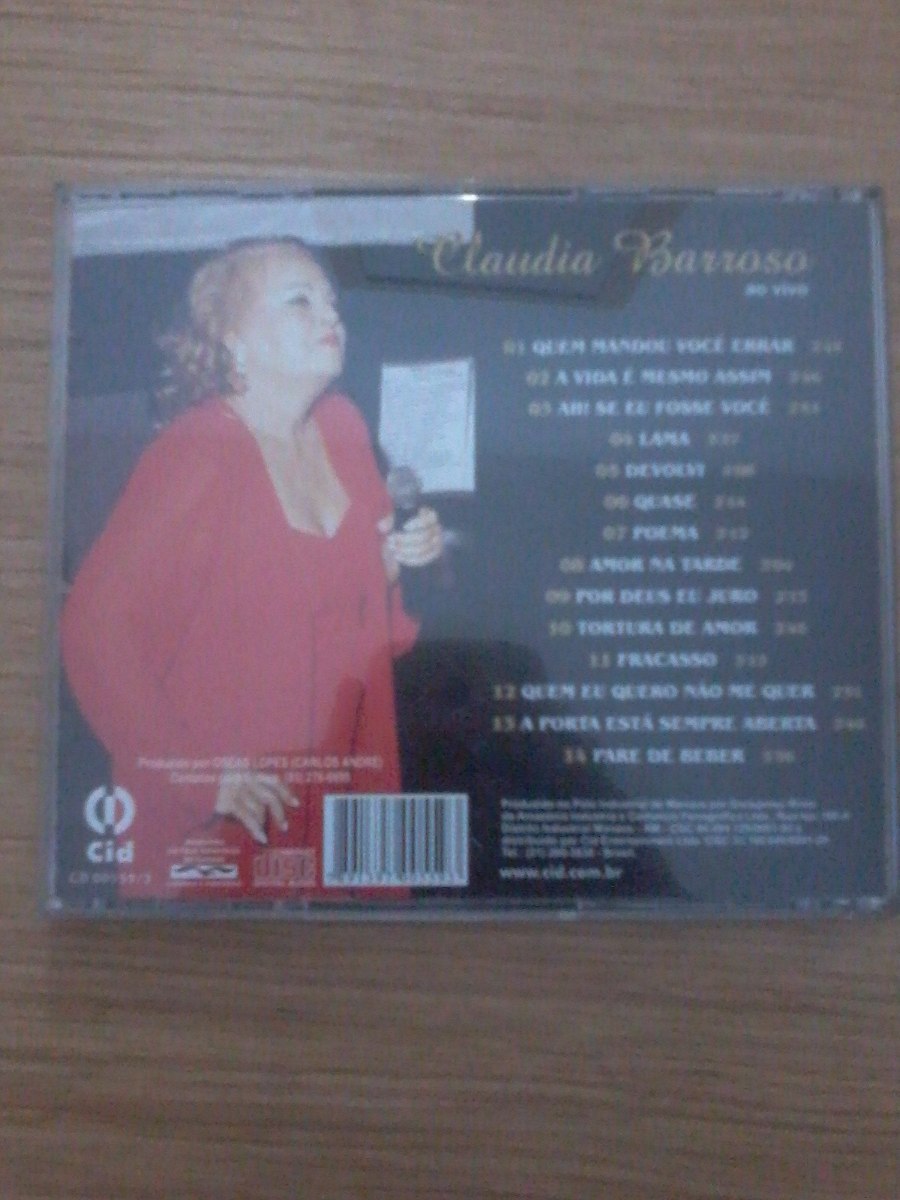 Cd Claudia Barroso A Vida É Mesmo Assim Ao Vivo