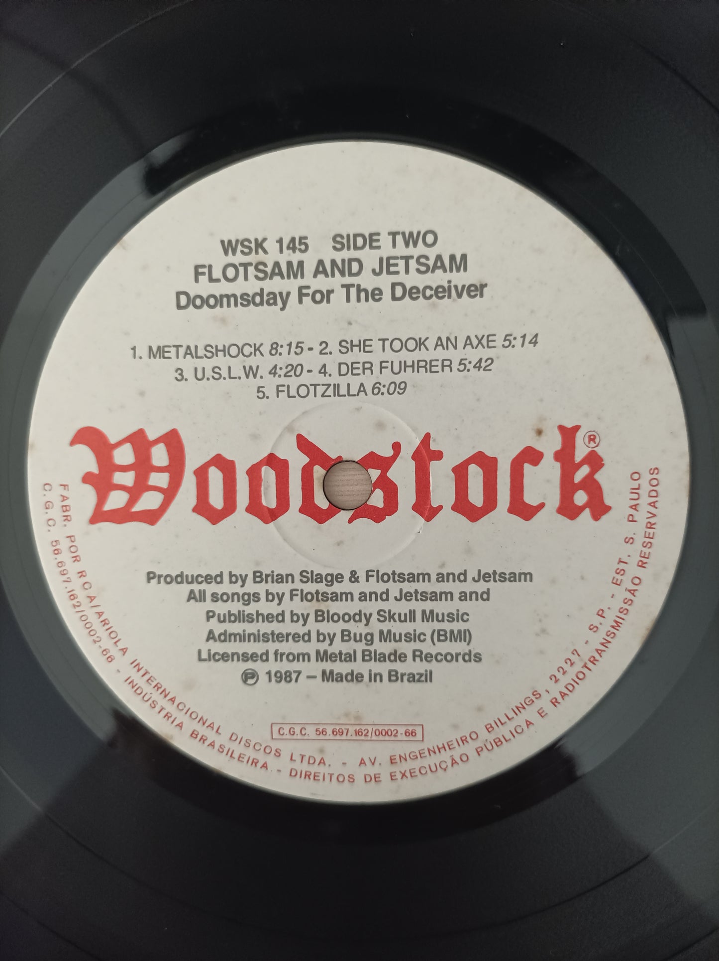 Lp Vinil Flotsam and Jetsam Doomsday for the Deceiver
