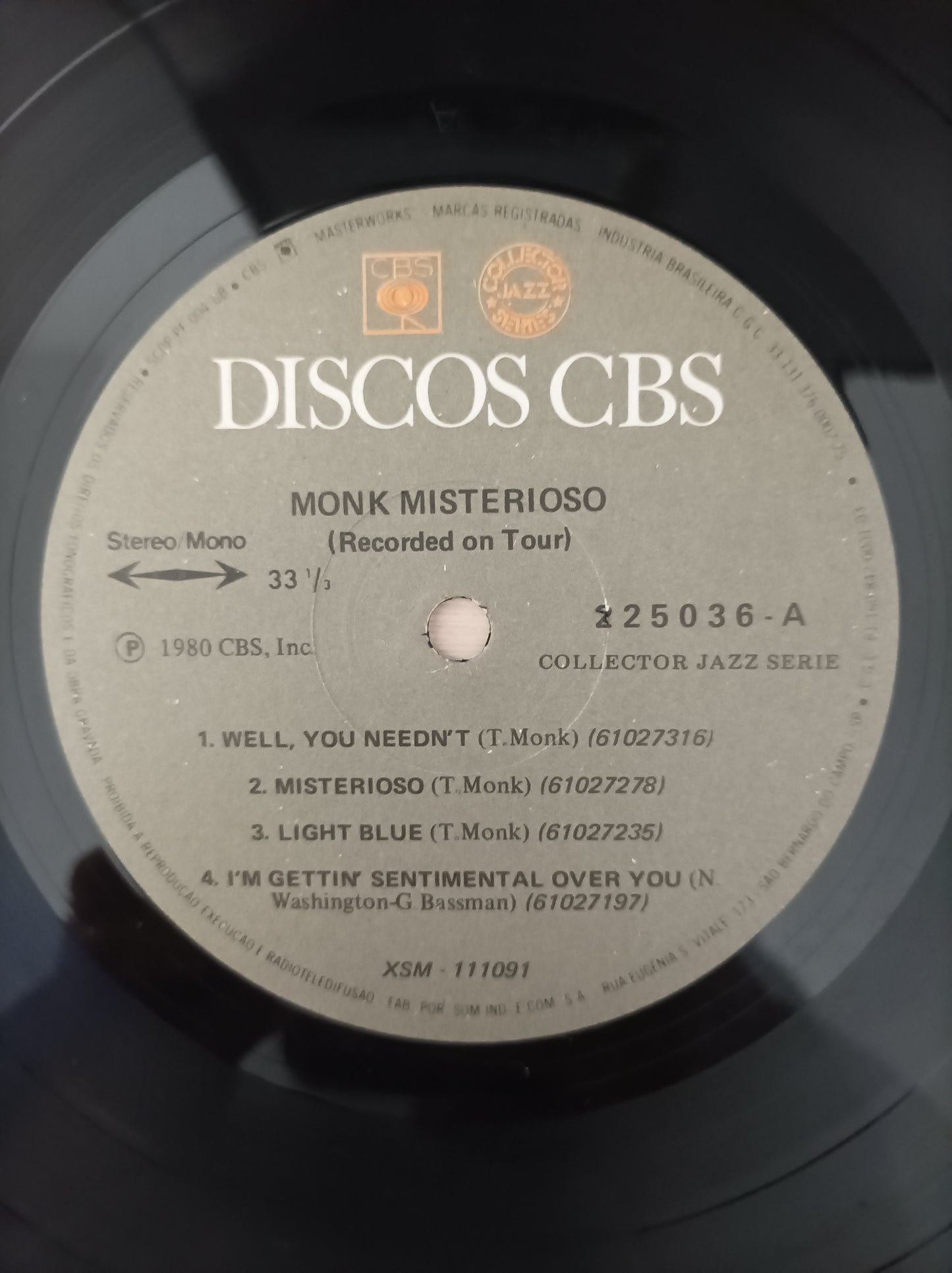 Lp Vinil Thelonius Monk Misterioso