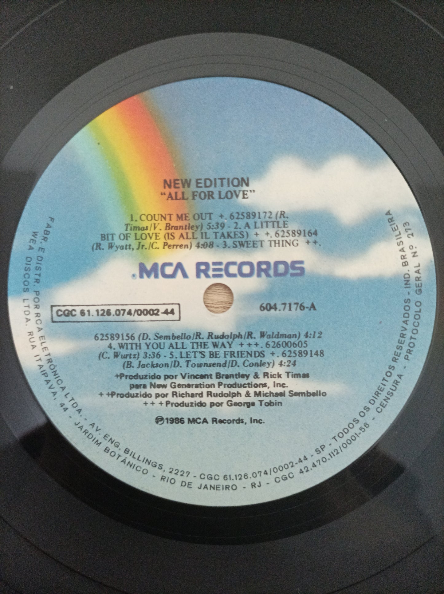 Lp Vinil New Edition All for Love