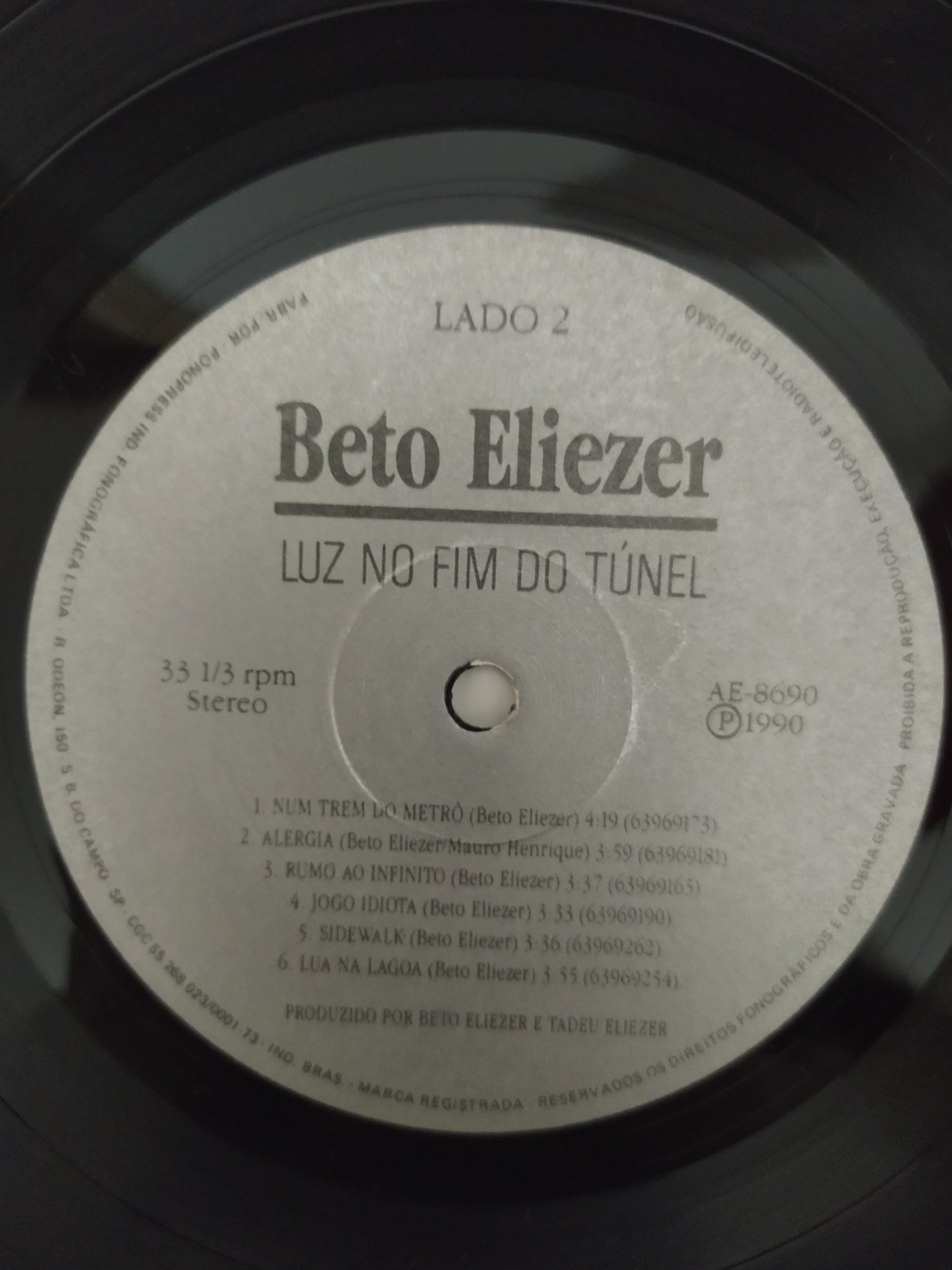 Lp Vinil Beto Eliezer Luz No Fim Do Túnel Com Encarte