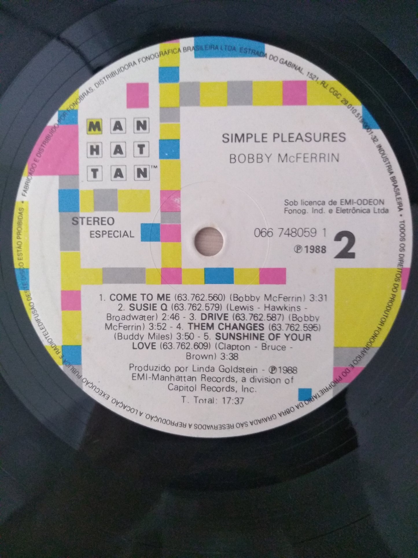 Lp Vinil Bobby McFerrin Simple Preasures