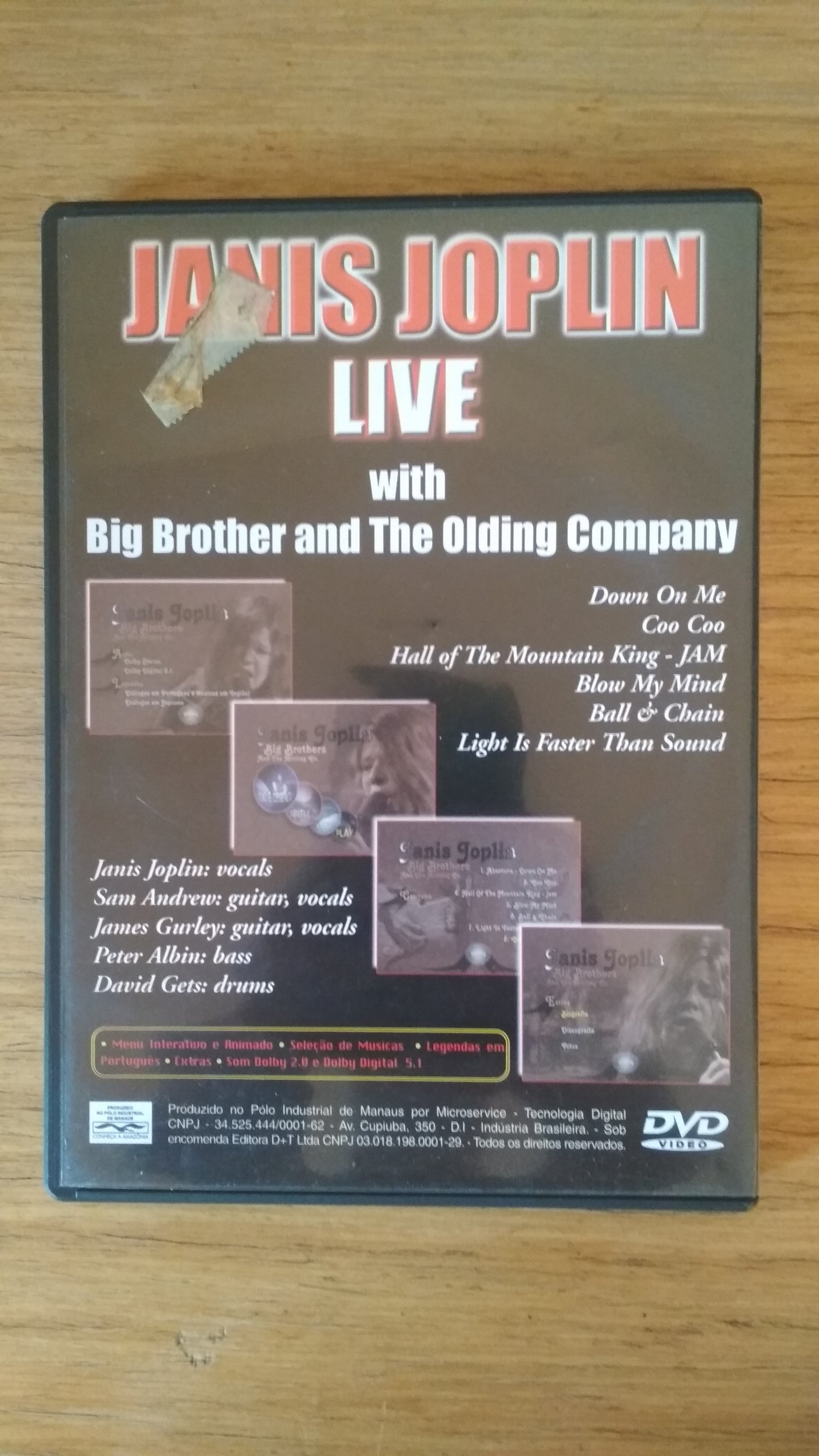 DVD Janis Joplin Live