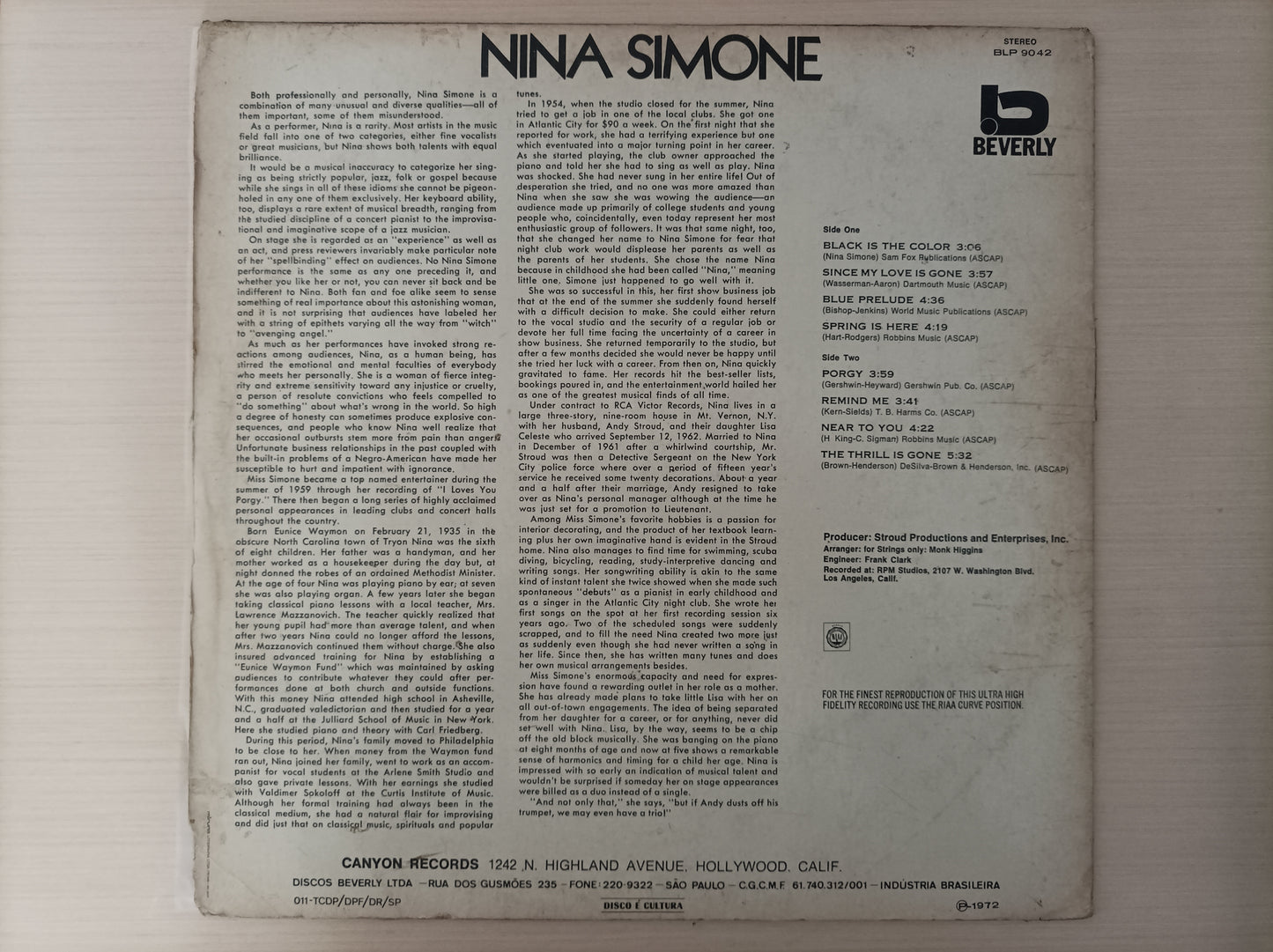 Lp Vinil Nina Simone Gifted & Black