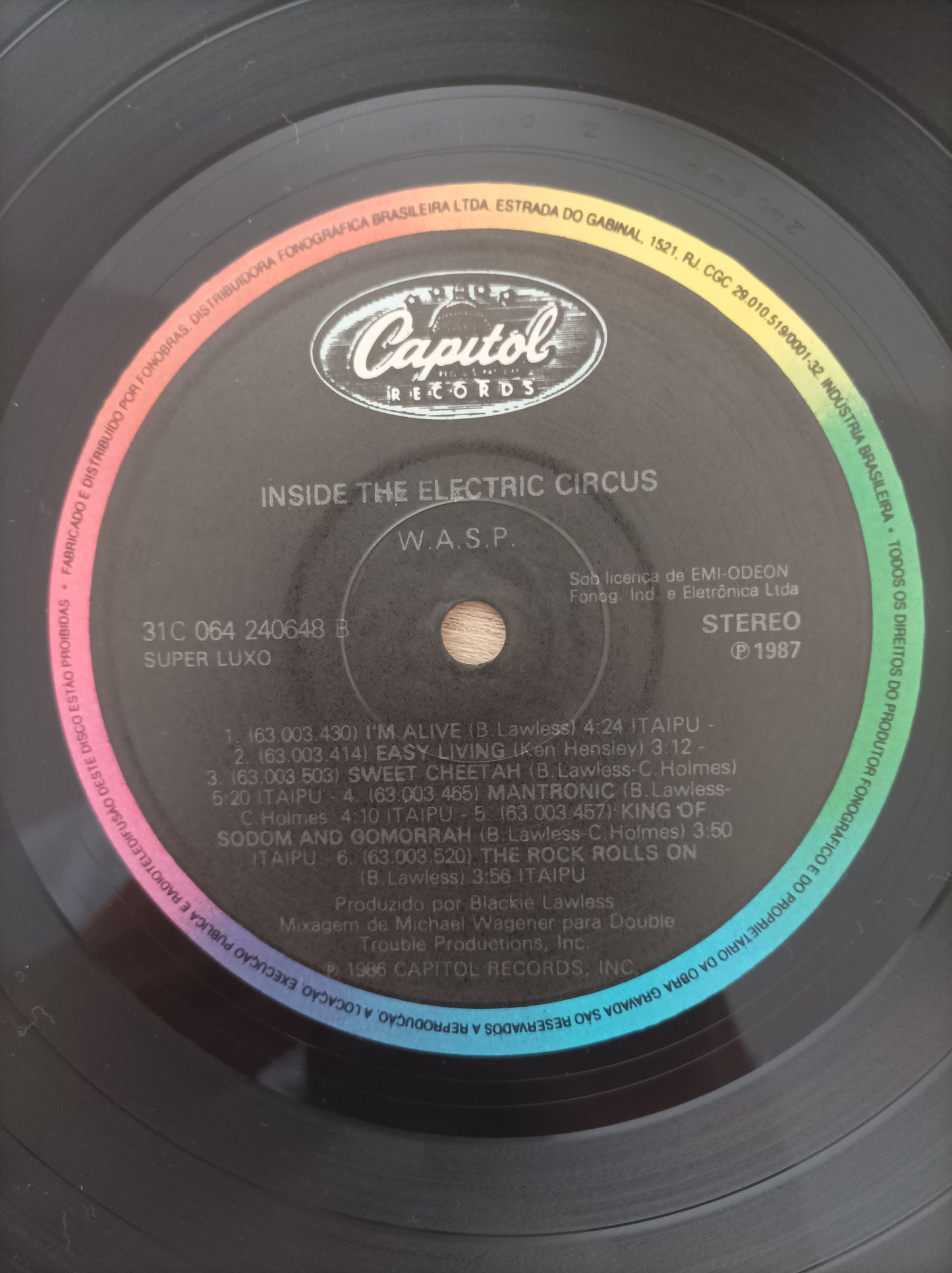 Lp Vinil W.A.S.P. Inside the Electric Circus